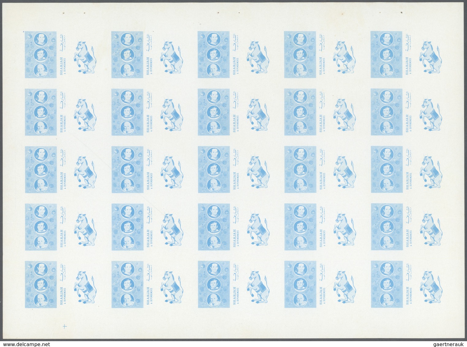 10766 Thematik: Raumfahrt / Astronautics: 1972. Sharjah. Progressive Proof (6 Phases) In Complete Sheets O - Autres & Non Classés