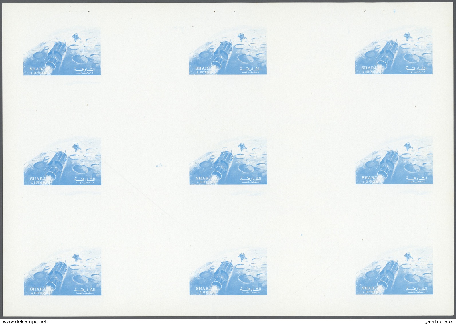 10771 Thematik: Raumfahrt / Astronautics: 1972. Sharjah. Progressive Proof (6 Phases) In Complete Sheets C - Autres & Non Classés