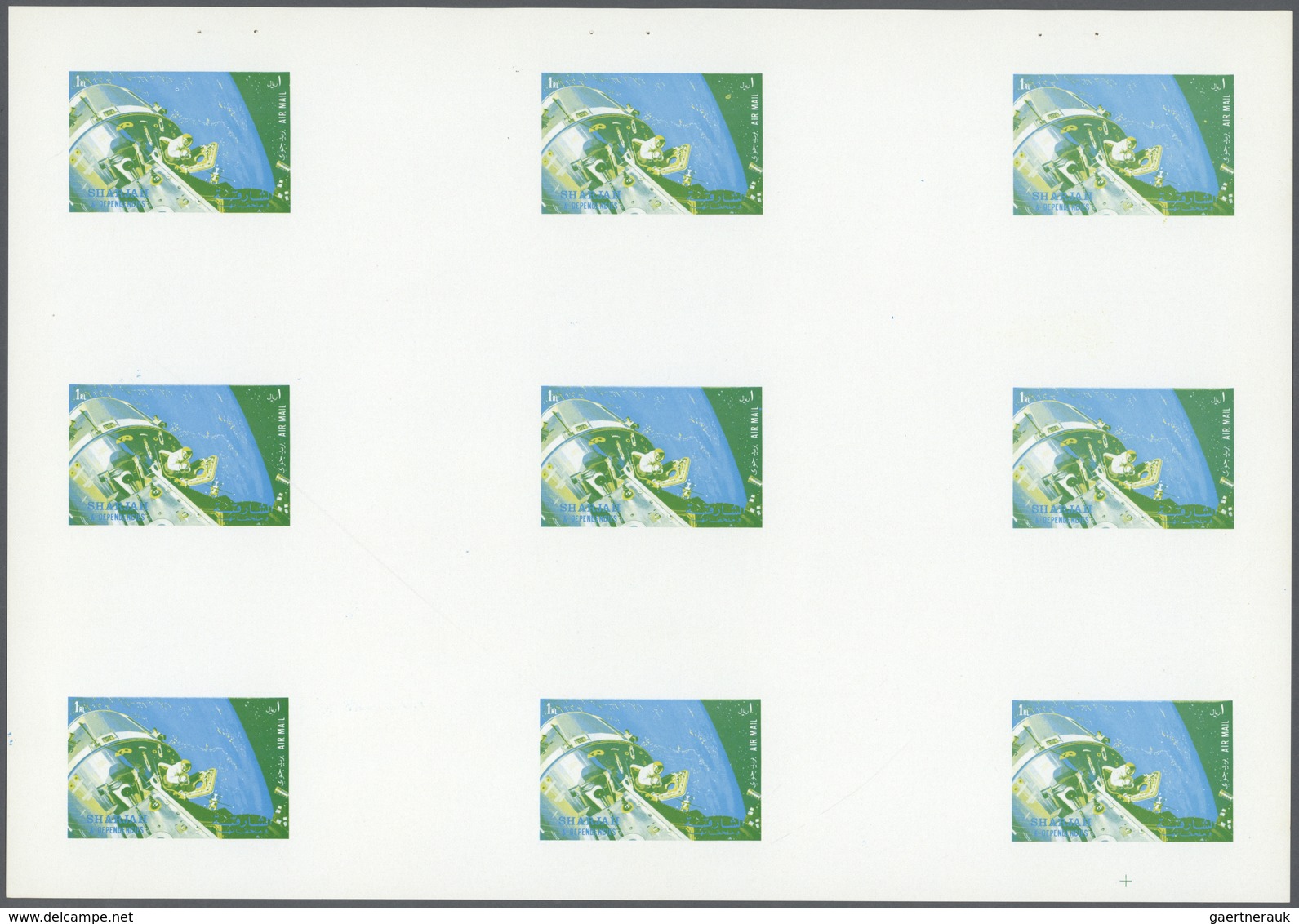 10773 Thematik: Raumfahrt / Astronautics: 1972. Sharjah. Progressive Proof (6 Phases) In Complete Sheets C - Autres & Non Classés