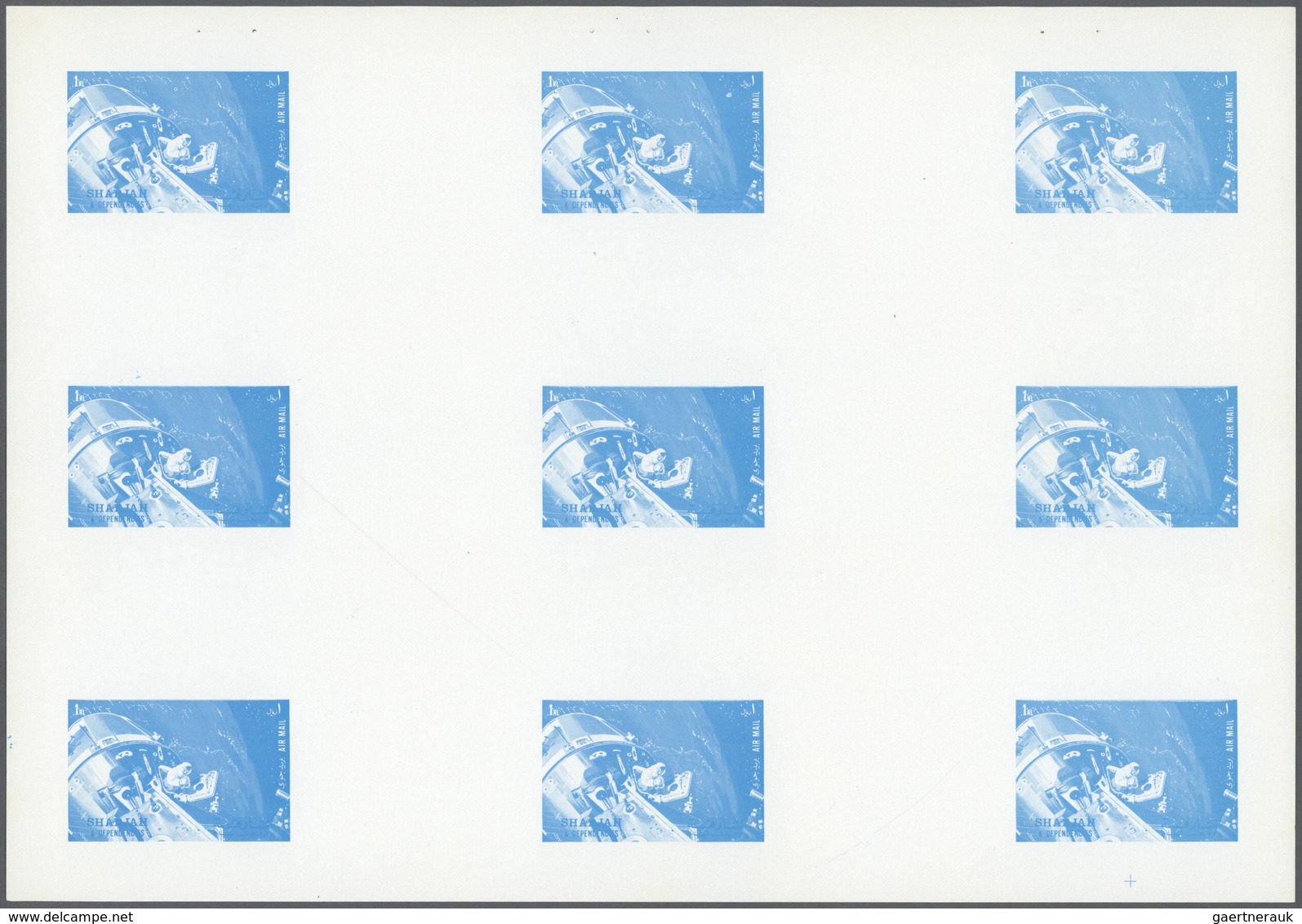 10773 Thematik: Raumfahrt / Astronautics: 1972. Sharjah. Progressive Proof (6 Phases) In Complete Sheets C - Autres & Non Classés