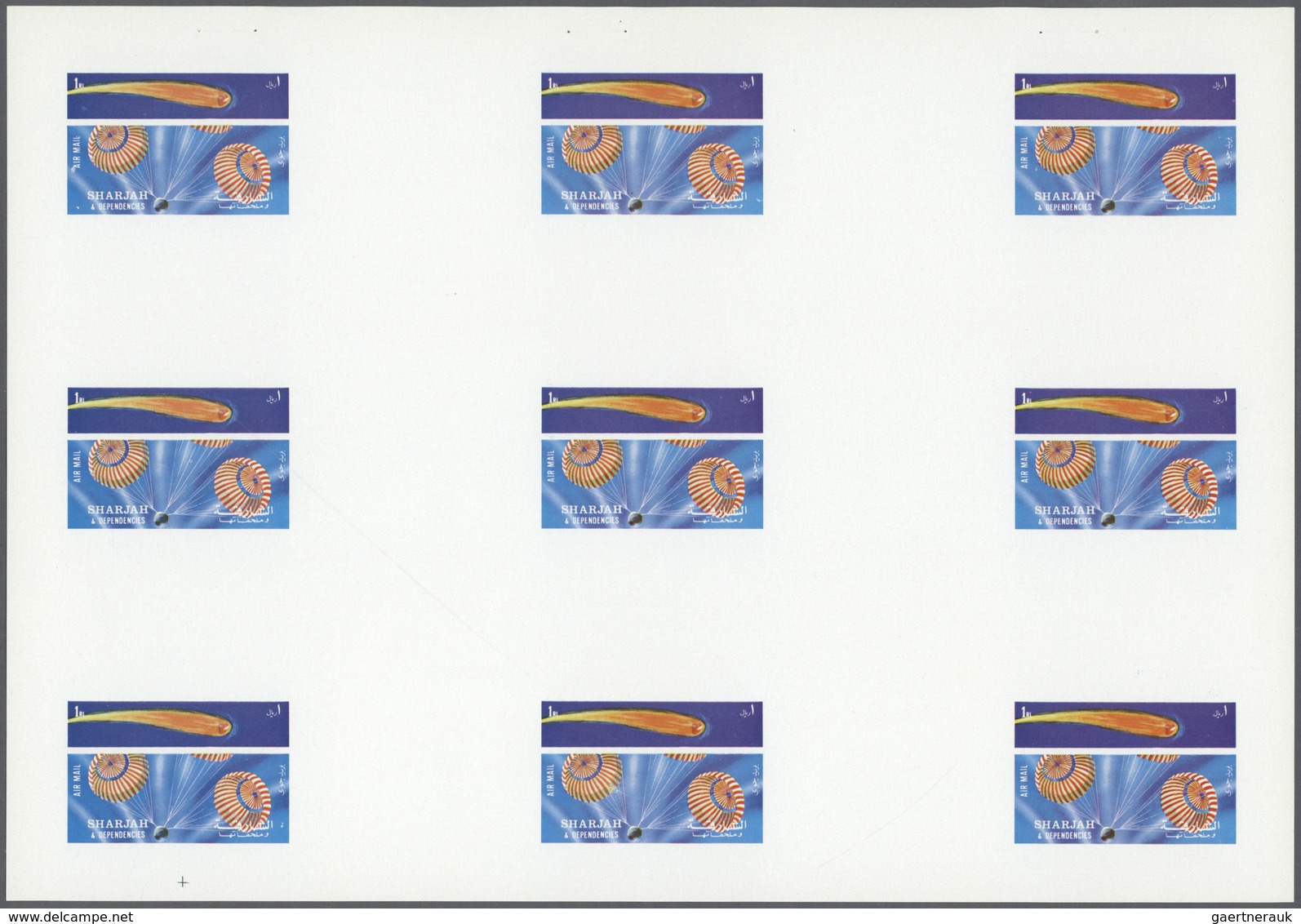 10775 Thematik: Raumfahrt / Astronautics: 1972. Sharjah. Progressive Proof (6 Phases) In Complete Sheets C - Autres & Non Classés