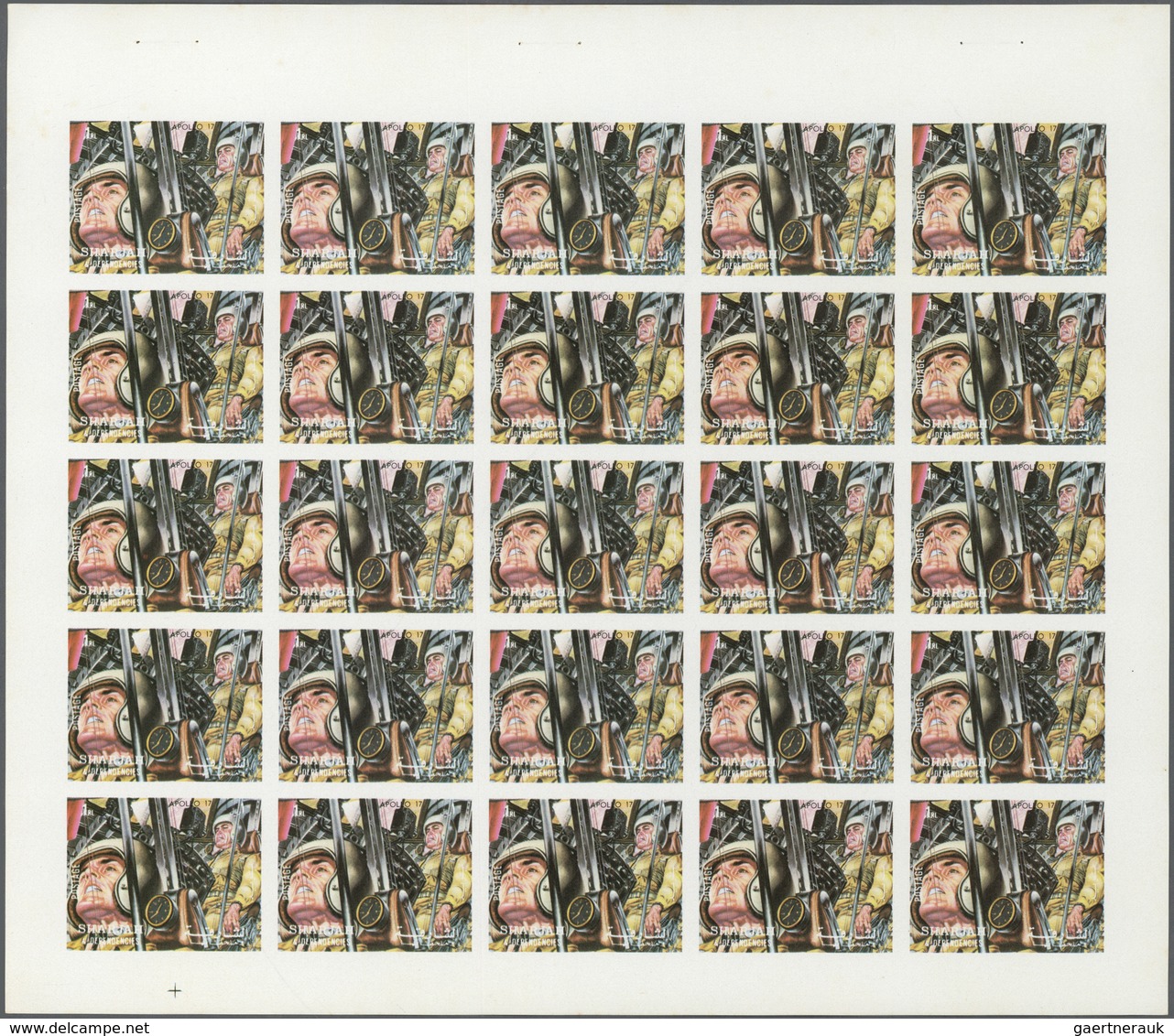 10776 Thematik: Raumfahrt / Astronautics: 1972. Sharjah. Progressive Proof (5 Phases) In Complete Sheets O - Autres & Non Classés