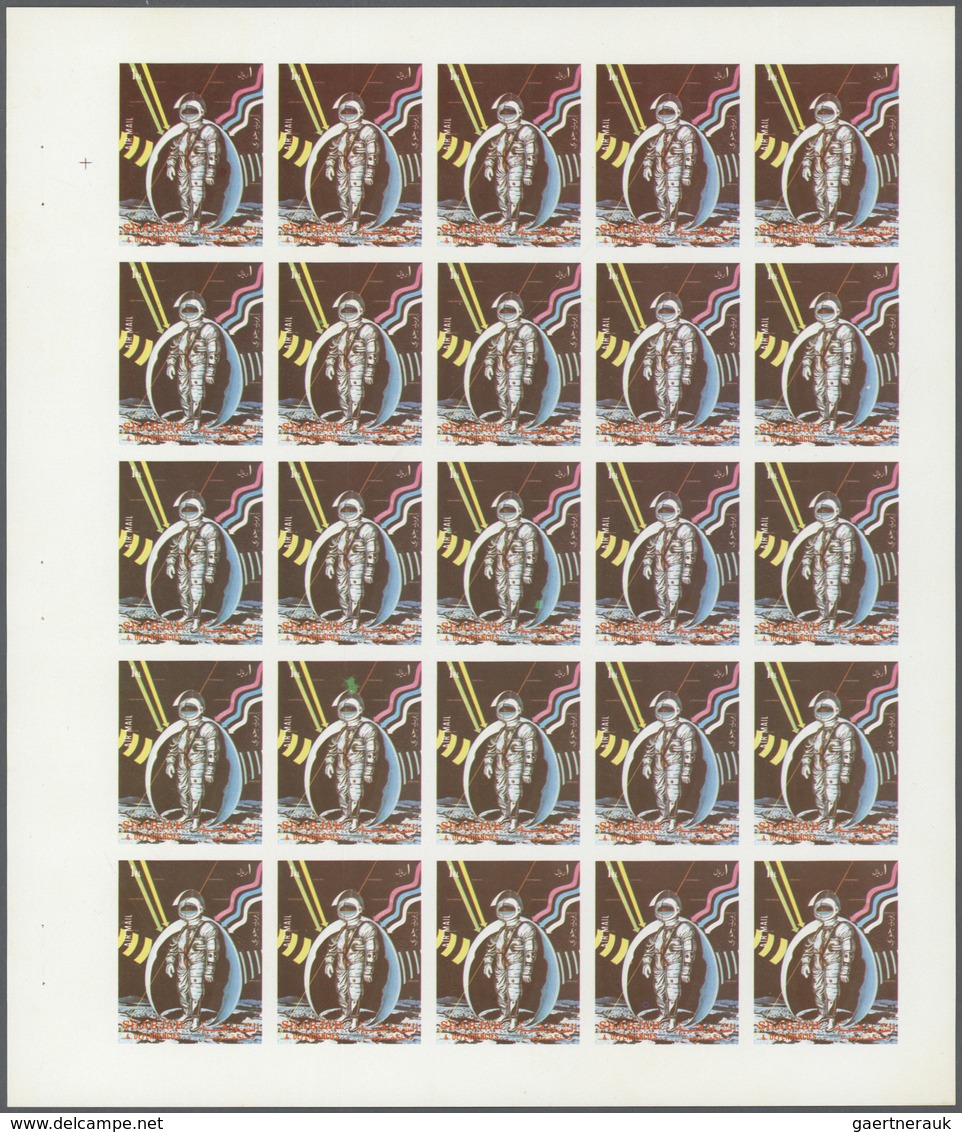 10778 Thematik: Raumfahrt / Astronautics: 1972. Sharjah. Progressive Proof (5 Phases) In Complete Sheets O - Altri & Non Classificati