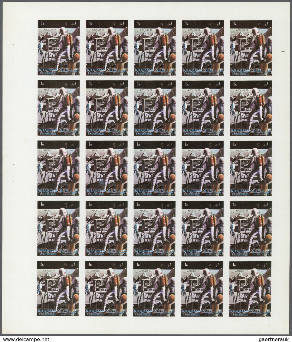 10779 Thematik: Raumfahrt / Astronautics: 1972. Sharjah. Progressive Proof (5 Phases) In Complete Sheets O - Sonstige & Ohne Zuordnung