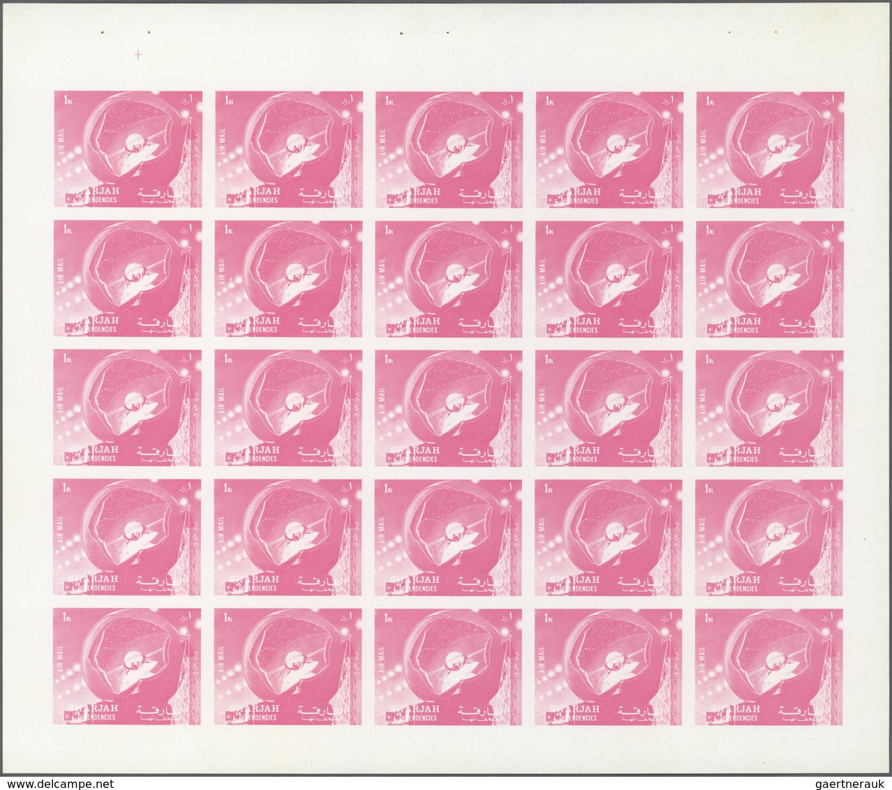 10780 Thematik: Raumfahrt / Astronautics: 1972. Sharjah. Progressive Proof (5 Phases) In Complete Sheets O - Autres & Non Classés