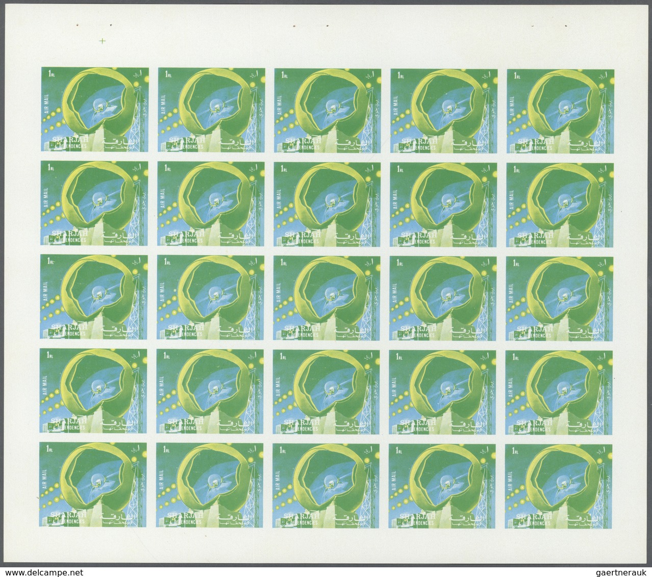 10780 Thematik: Raumfahrt / Astronautics: 1972. Sharjah. Progressive Proof (5 Phases) In Complete Sheets O - Autres & Non Classés