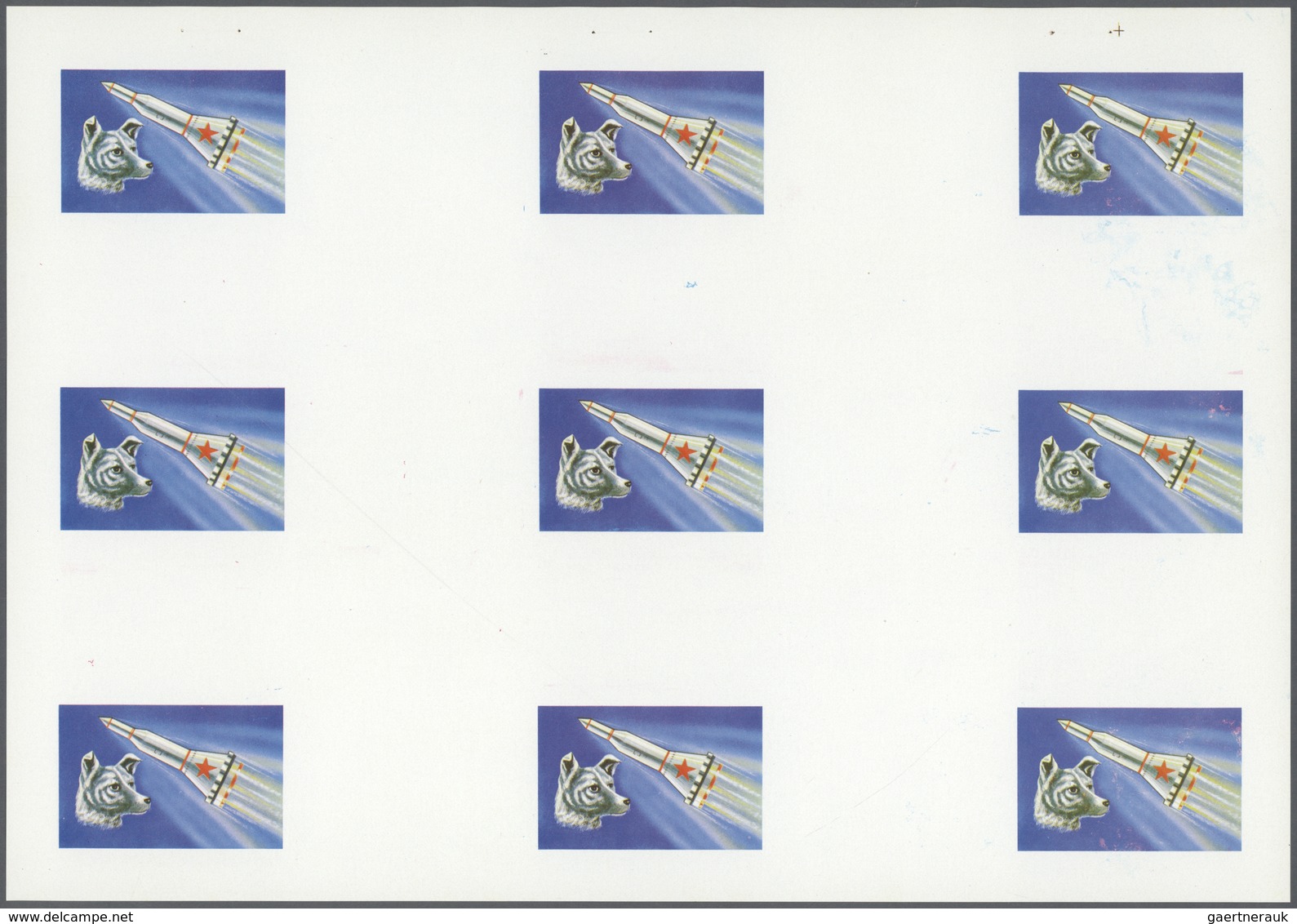 10783 Thematik: Raumfahrt / Astronautics: 1972. Sharjah. Progressive Proof (6 Phases) In Complete Sheets C - Autres & Non Classés