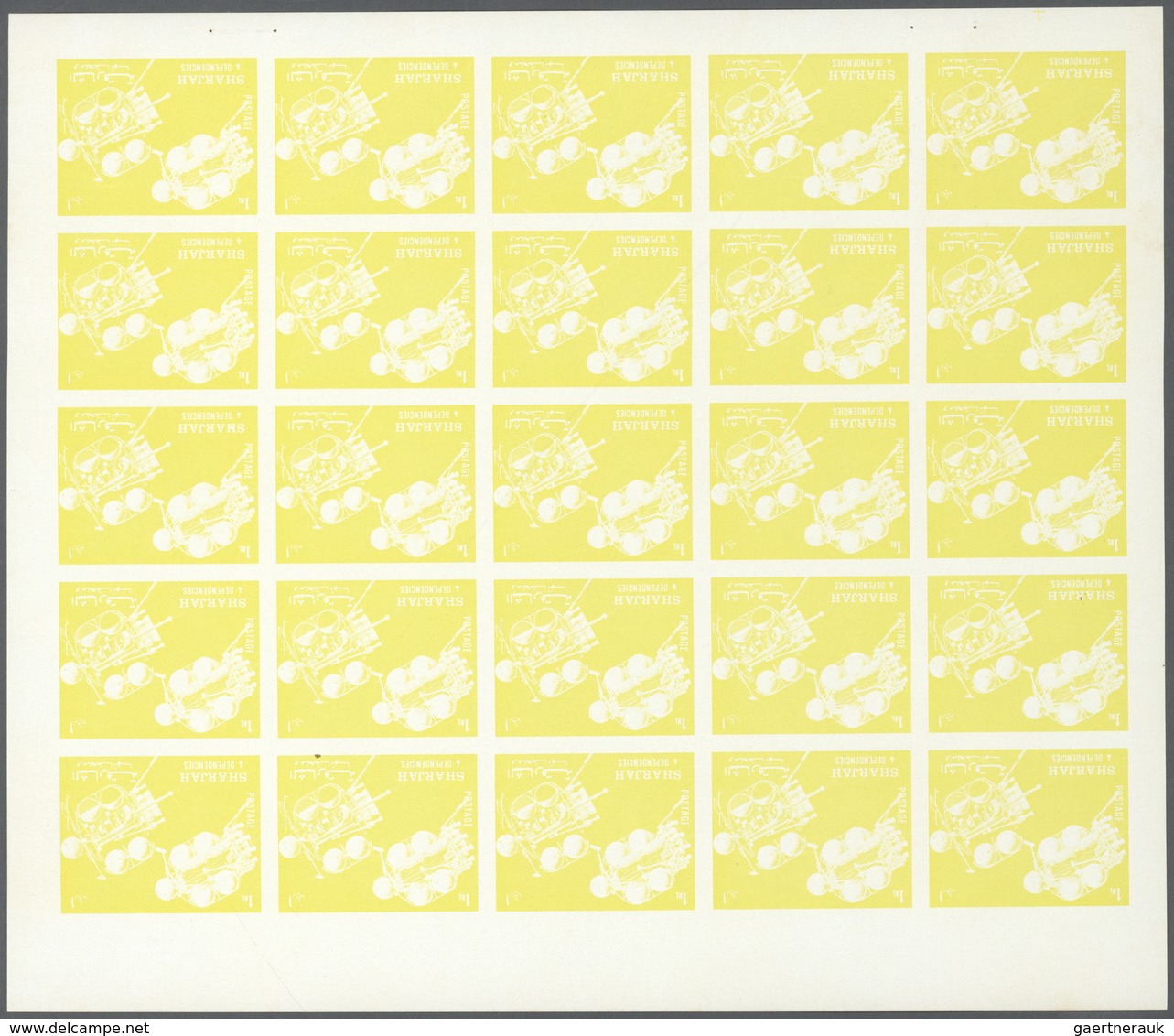 10787 Thematik: Raumfahrt / Astronautics: 1972. Sharjah. Progressive Proof (5 Phases) In Complete Sheets O - Autres & Non Classés