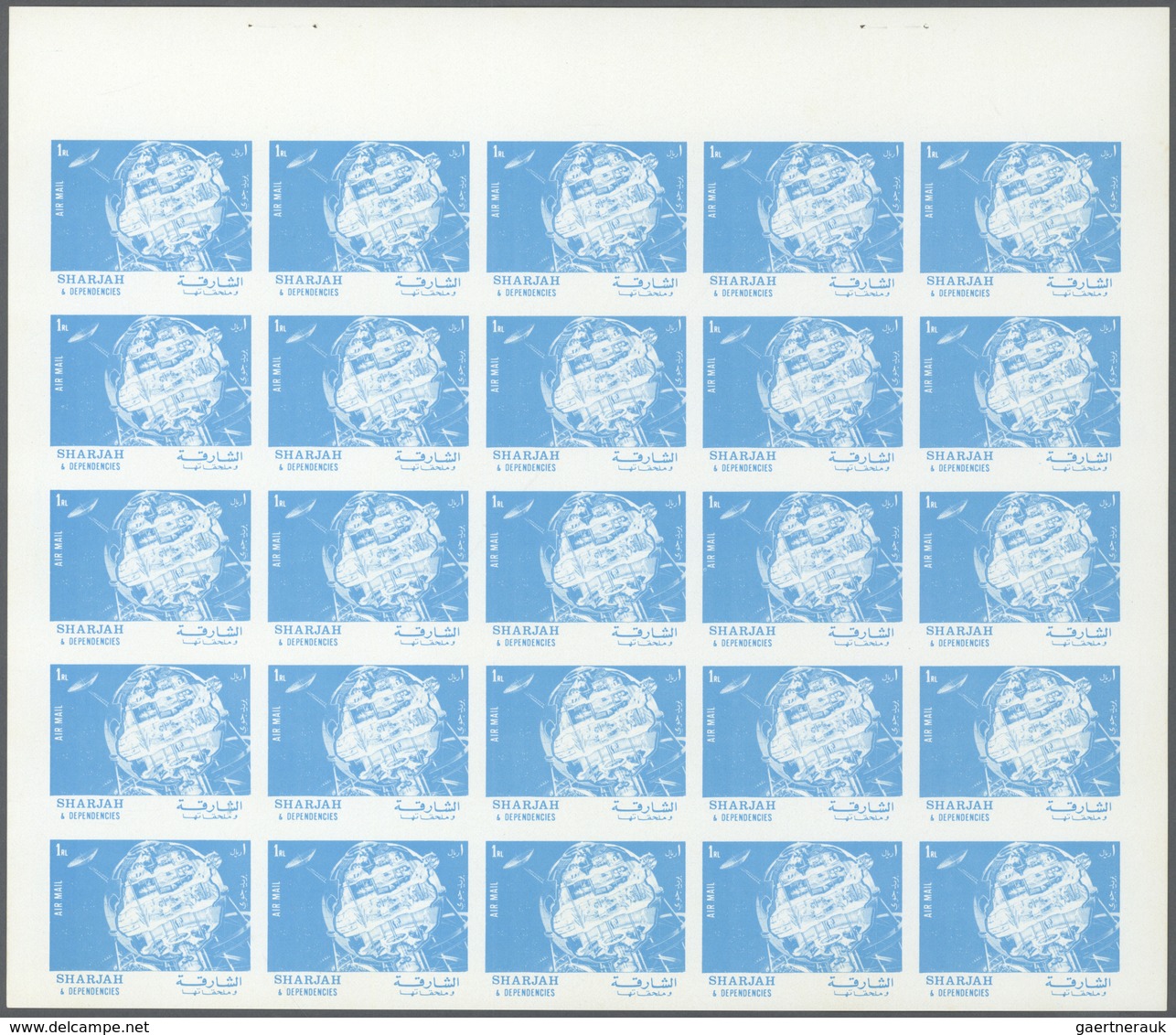 10790 Thematik: Raumfahrt / Astronautics: 1972. Sharjah. Progressive Proof (5 Phases) In Complete Sheets O - Altri & Non Classificati