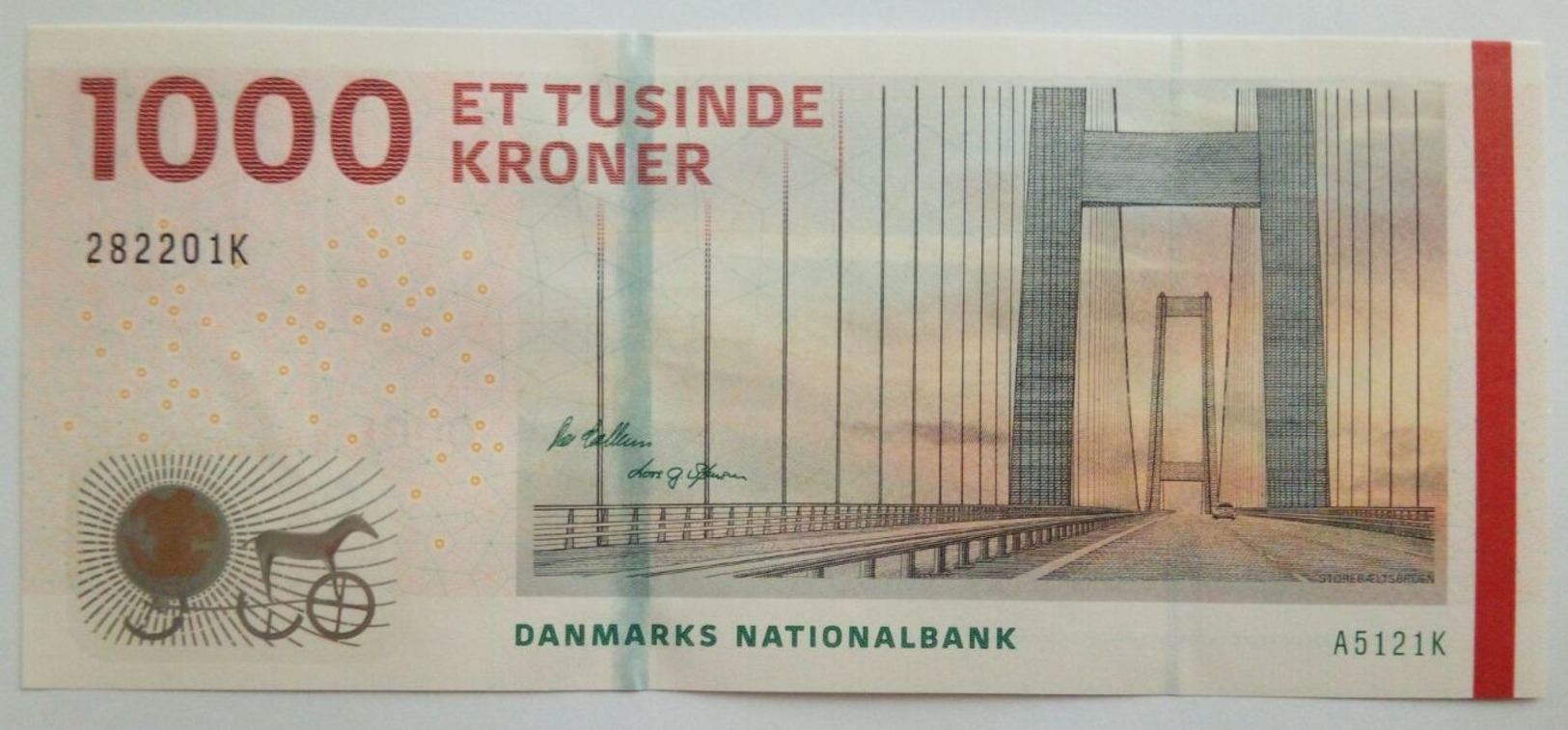 DENMARK  1000 Kroner 2012 UNC P-69b Suffix K - Danemark