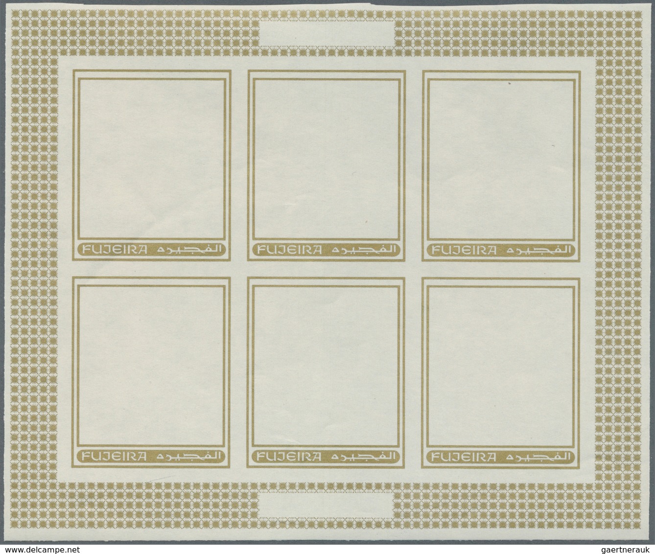 10812 Thematik: Religion / Religion: 1970, Fujeira. Progressive Proof (7 Phases) In Miniature Sheets Of 6 - Autres & Non Classés