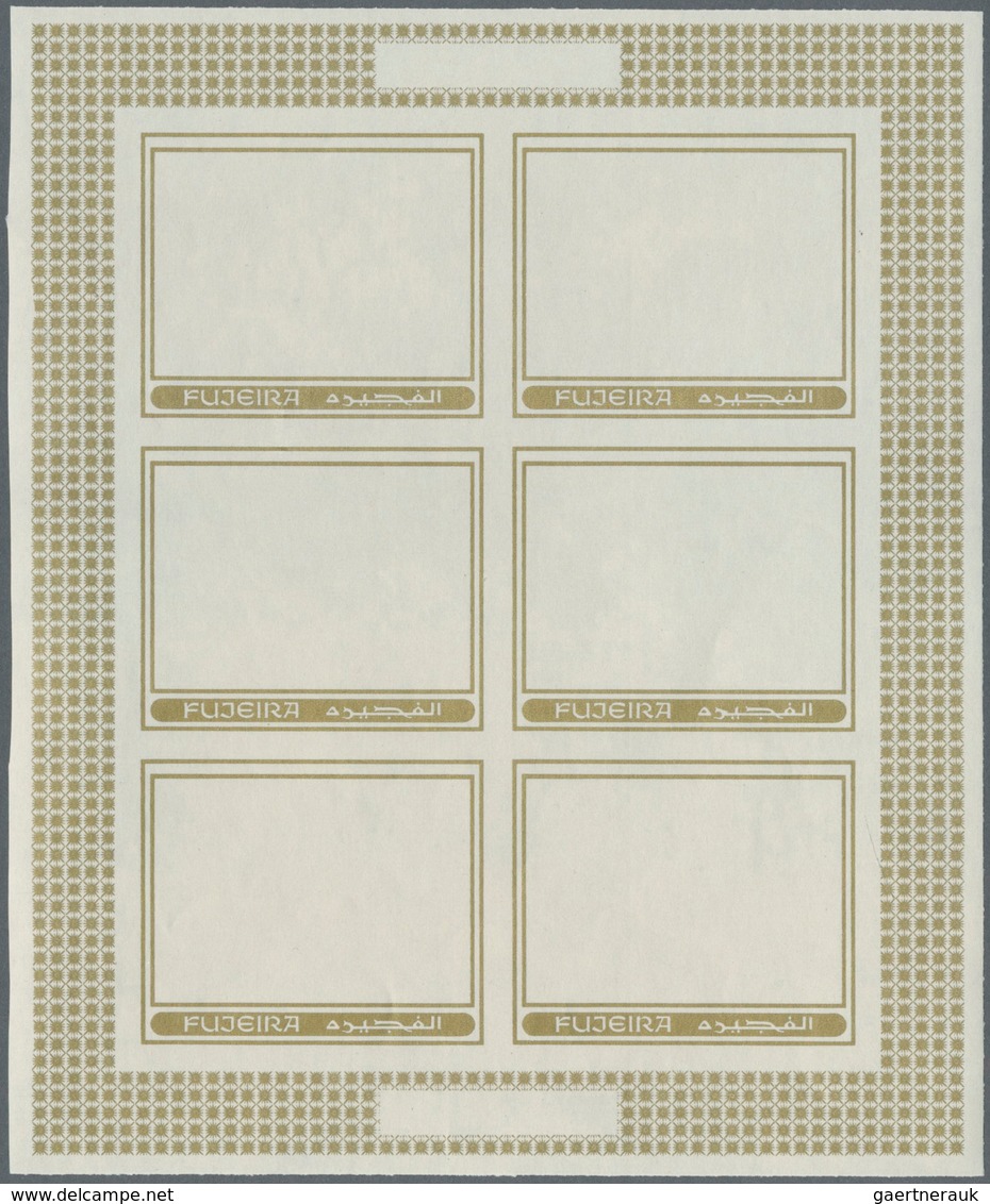 10819 Thematik: Religion / Religion: 1970, Fujeira. Progressive Proof (7 Phases) In Miniature Sheets Of 6 - Autres & Non Classés