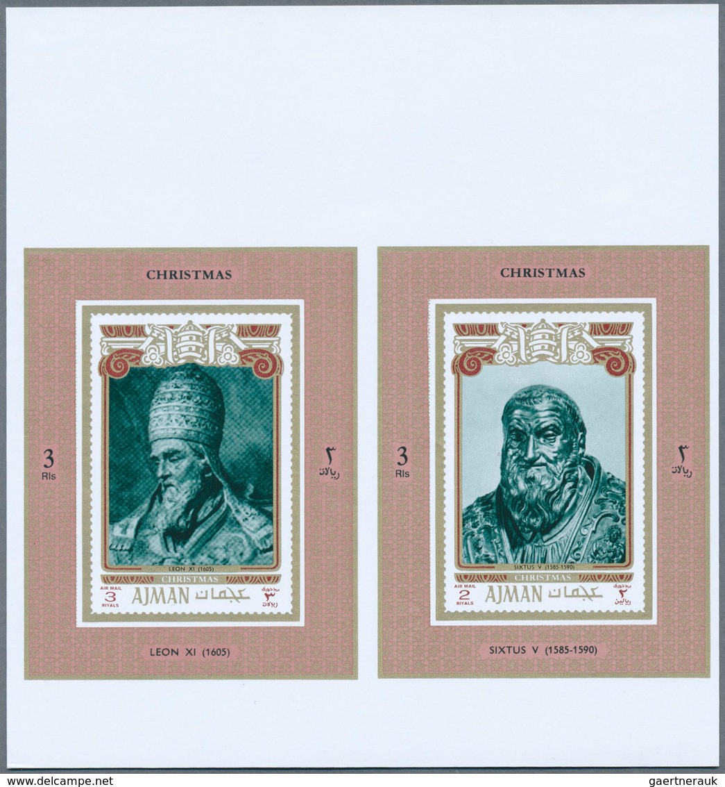 10821 Thematik: Religion / Religion: 1971, Ajman. Lot Of 3 Collective, Imperforate Proof Sheets Containing - Autres & Non Classés