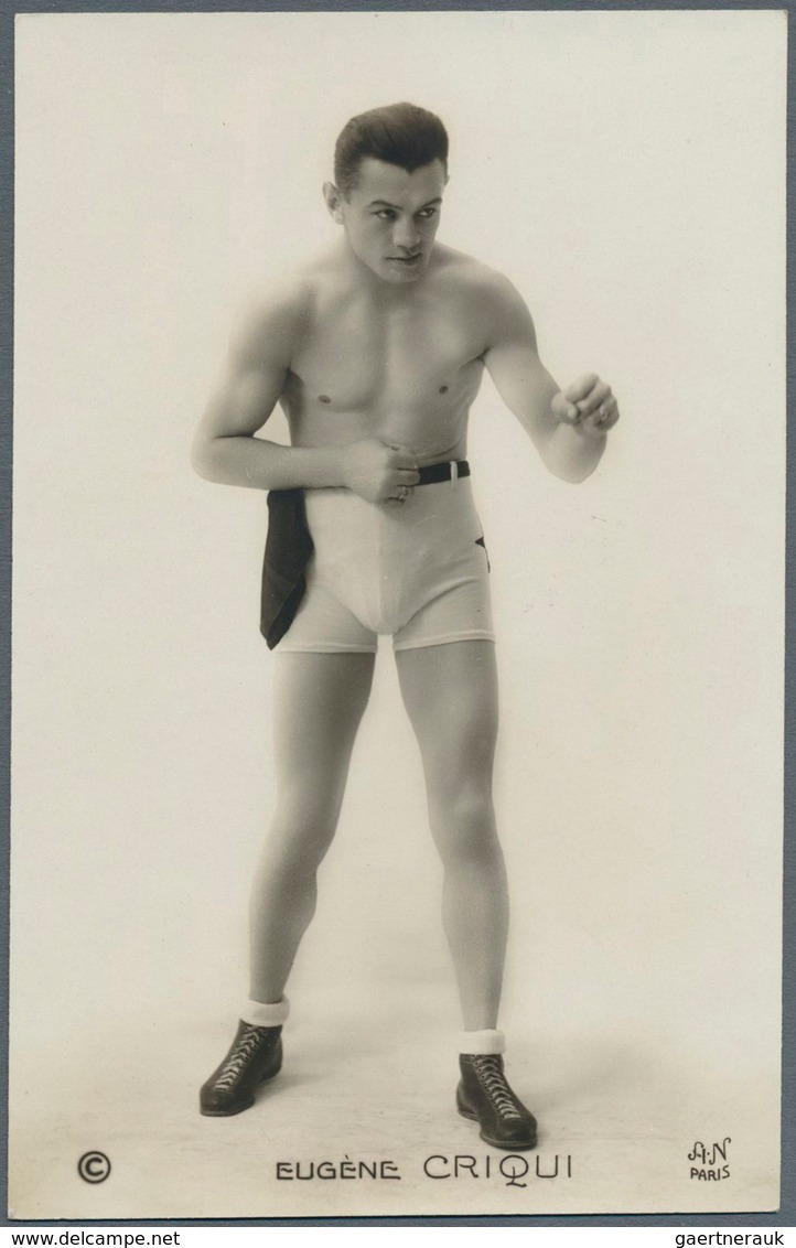 10912 Thematik: Sport-Boxen / sport-boxing: 1920/1930 (ca.), 11 verschiedene Fotokarten, meist frz. Boxer,