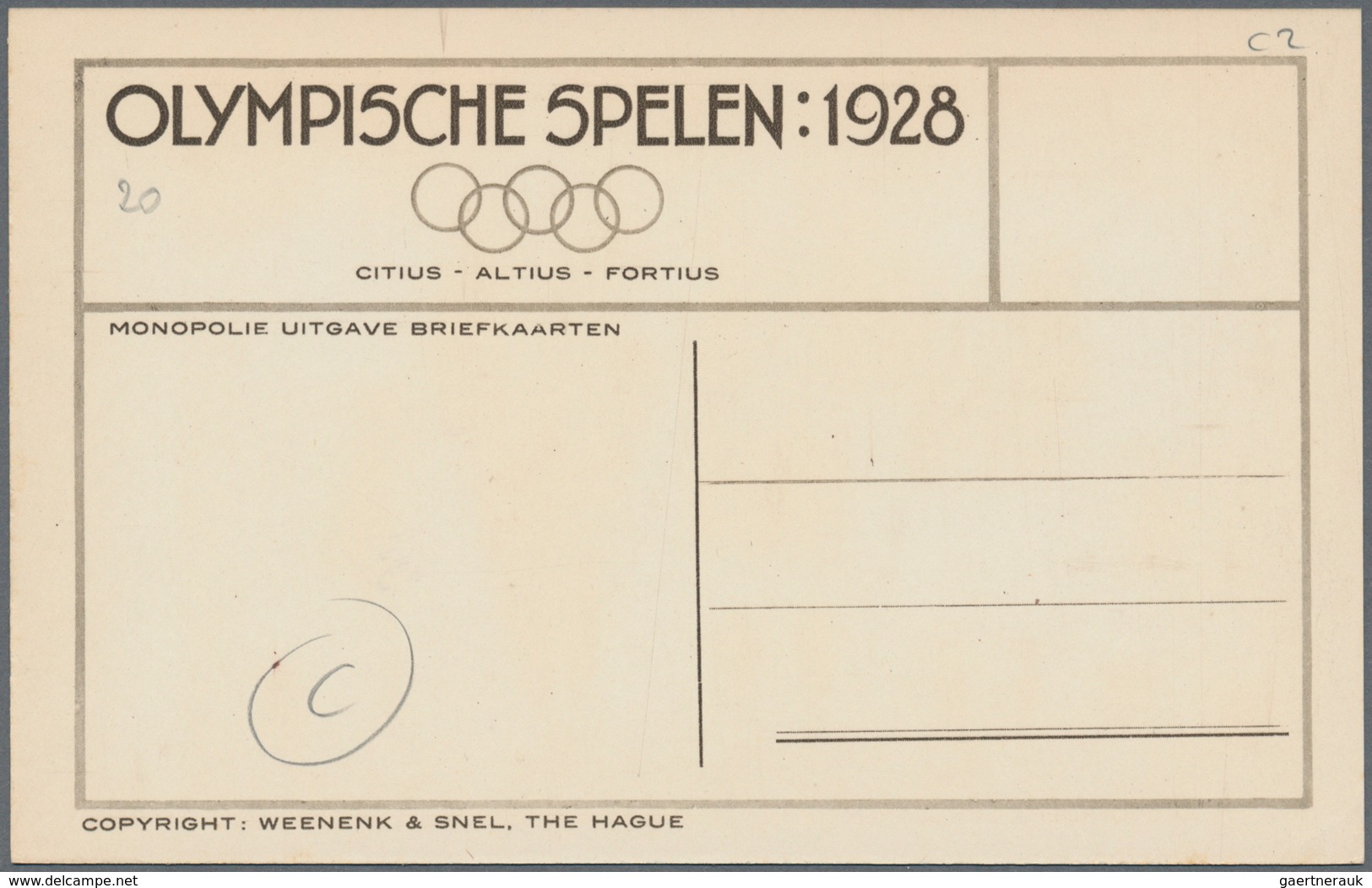 10917 Thematik: Sport-Fußball / sport-soccer, football: 1928, Olympische Spiele 1928 - Amsterdam, vier off