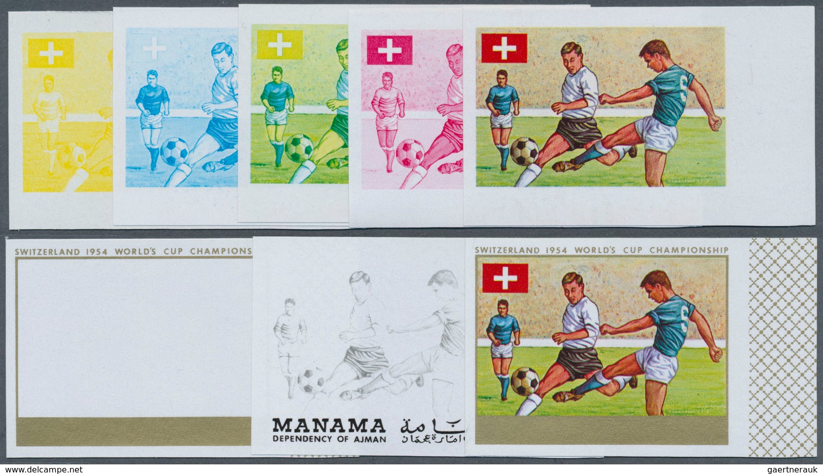 10937 Thematik: Sport-Fußball / Sport-soccer, Football: 1970, AJMAN-MANAMA: Football World Championships 1 - Autres & Non Classés