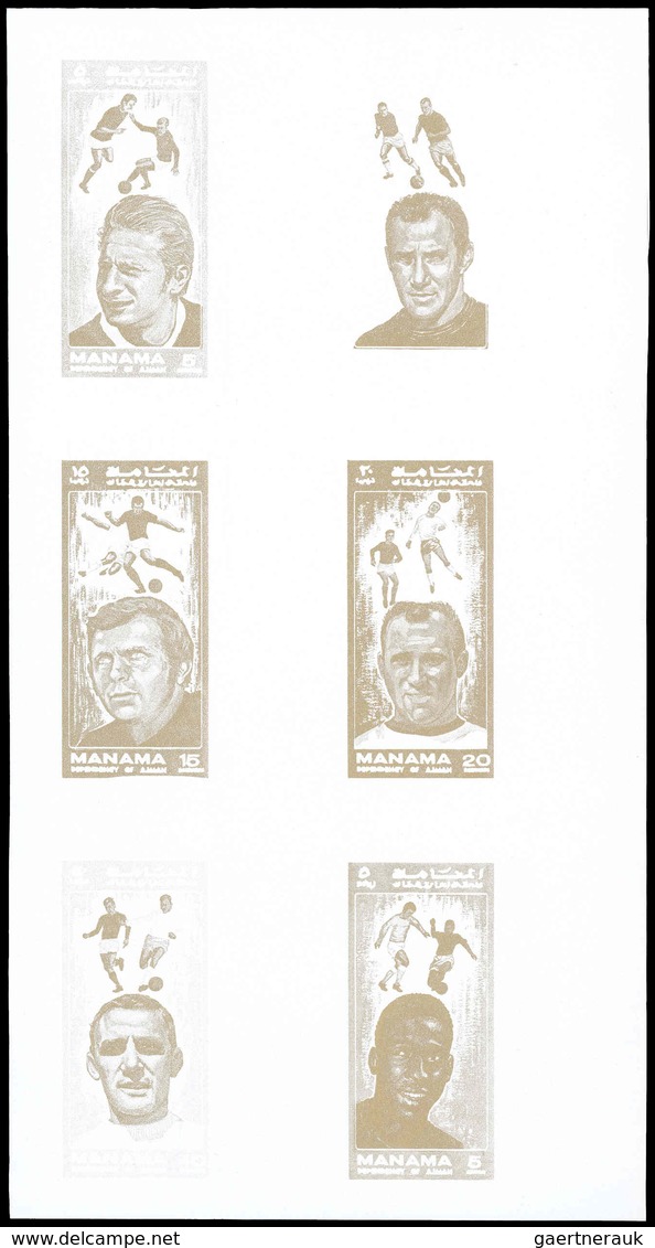 10950 Thematik: Sport-Fußball / Sport-soccer, Football: 1972, Manama: FAMOUS FOOTBALLER - 9 Items; Collect - Autres & Non Classés