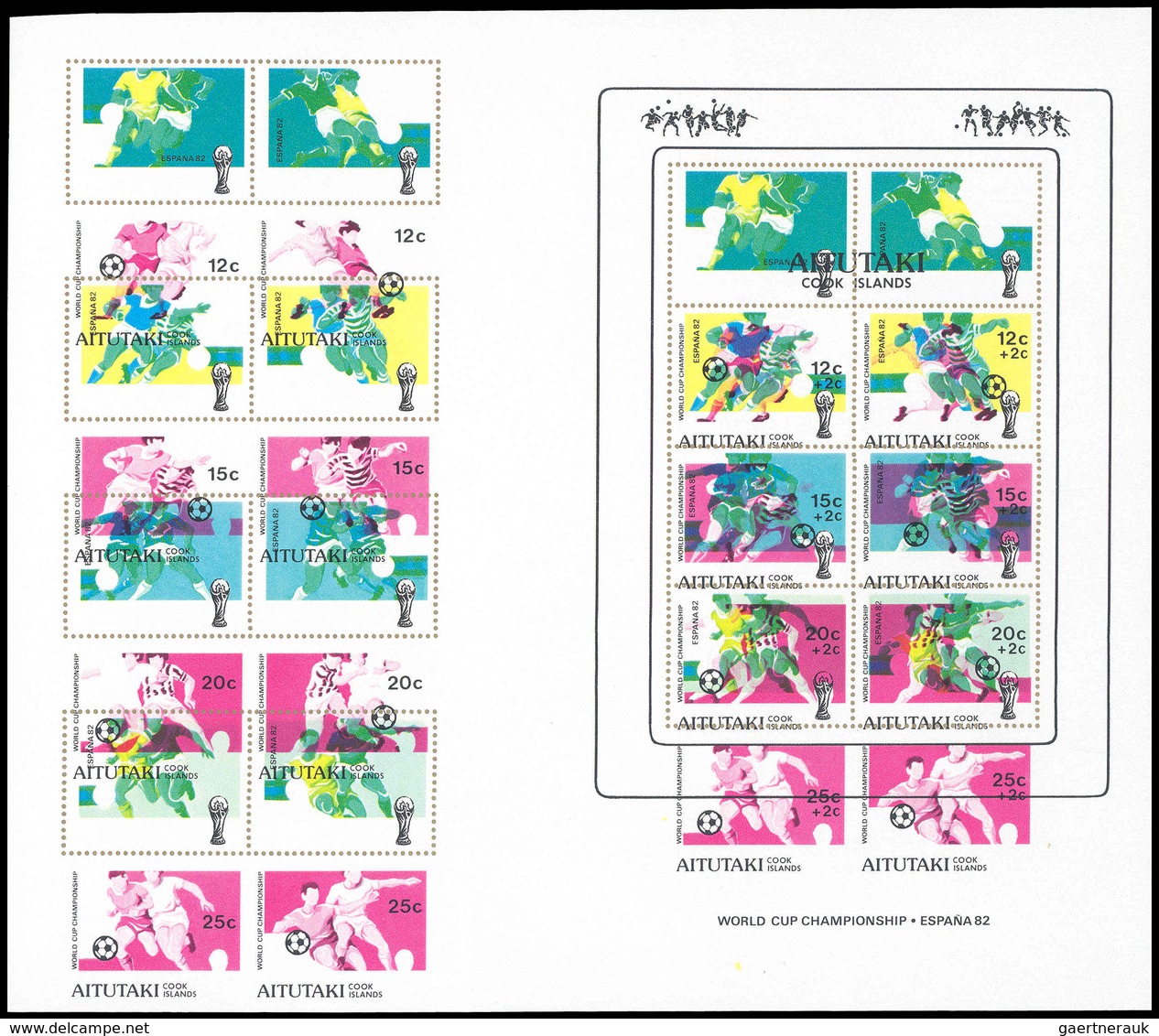 10963 Thematik: Sport-Fußball / Sport-soccer, Football: 1981, Aitutaki: SOCCER WORLD CUP SPAIN '82 - 1 Ite - Autres & Non Classés