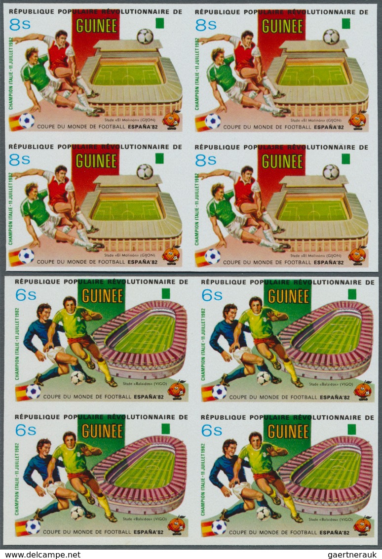10972 Thematik: Sport-Fußball / Sport-soccer, Football: 1982, SOCCER WORLD CUP SPAIN '82 - 7 Items; Guinea - Sonstige & Ohne Zuordnung