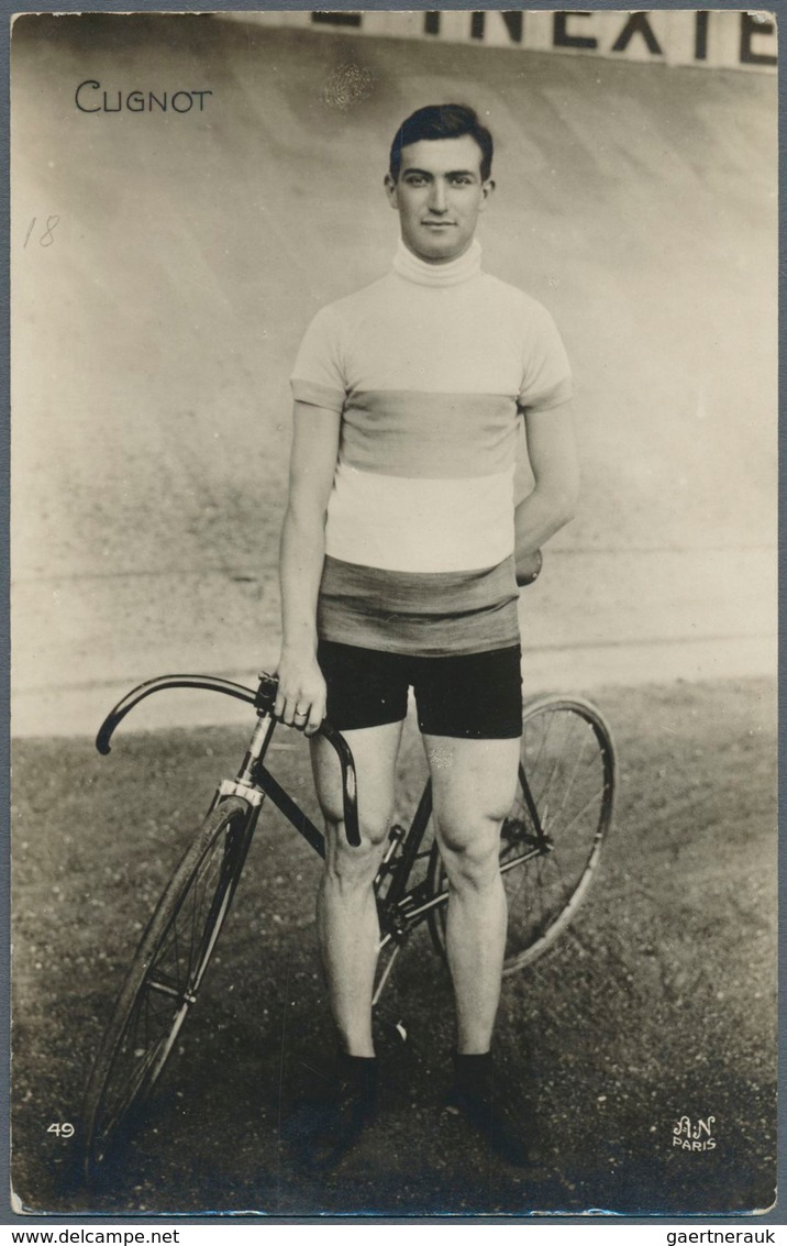 10991 Thematik: Sport-Radsport / sport-cycling: 1909/1928, 12 verschiedene, ungebrauchte Fotokarten mit me