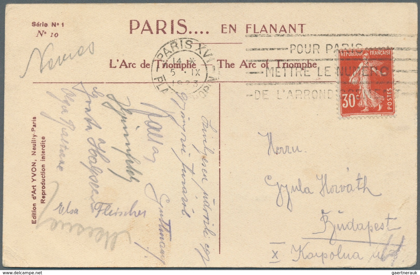 10994 Thematik: Sport-Turnen / Sport-gymnastics: 1923, Picture Post Card Of Paris Sent To Hungary, With Th - Gymnastik