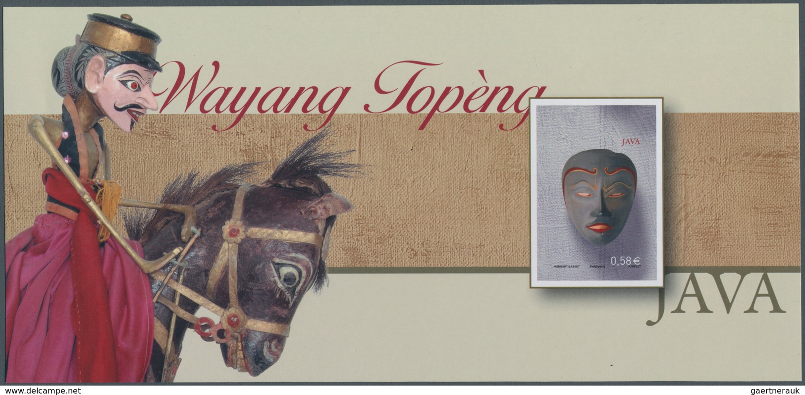 11010 Thematik: Theater / Theater: 2013, France, Souvenir Sheet "Wayang Topèg" (Masques De Théâtre): Imper - Theater