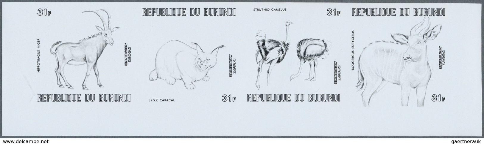 11012 Thematik: Tiere- Exotische Tiere / Animals-exotic Animals: 1971, African Animals - 6 Items; Burundi, - Autres & Non Classés