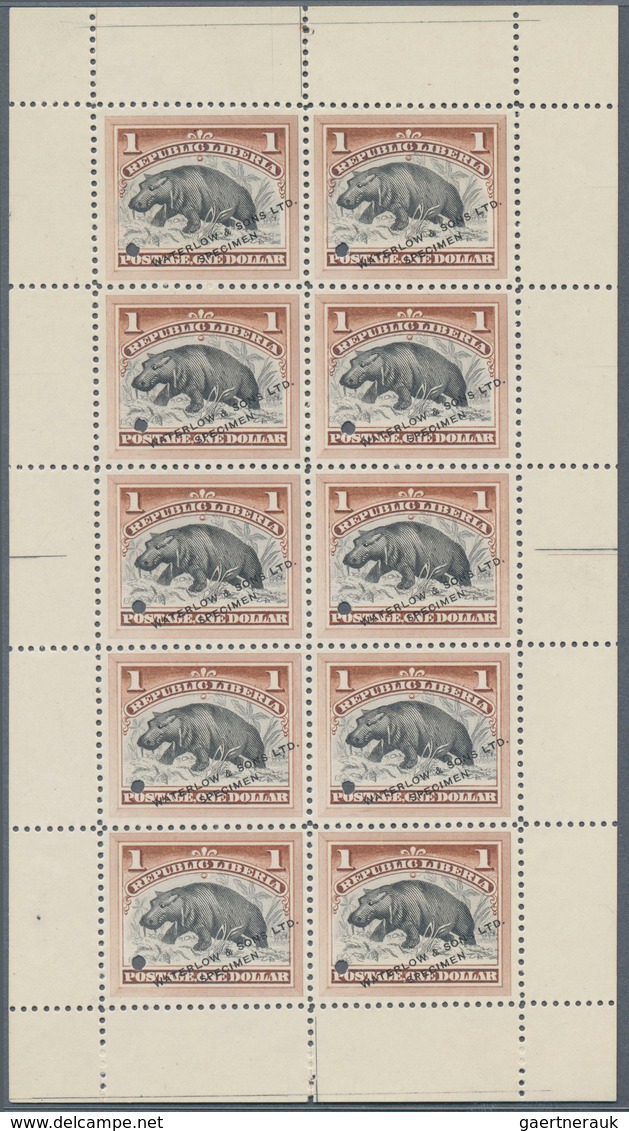 11016 Thematik: Tiere, Fauna / Animals, Fauna: 1892, Liberia. Miniature Sheet Of 10 For $1 Stamp Showing " - Sonstige & Ohne Zuordnung