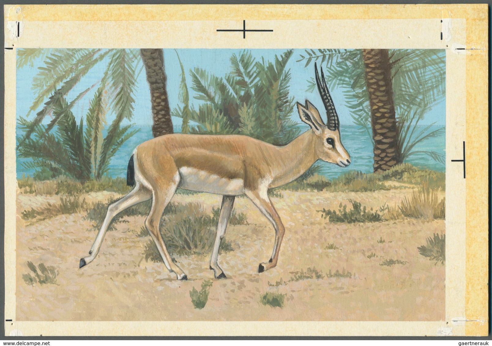 11023 Thematik: Tiere, Fauna / Animals, Fauna: 1982, Bahrain. Artist's Drawing For The Second 100f Value O - Sonstige & Ohne Zuordnung