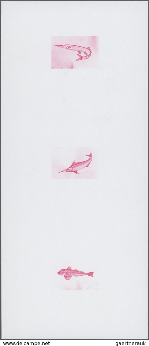 11054 Thematik: Tiere-Fische / Animals-fishes: 1979, Mauritania - 6 Items; Collective, Progressive Plate P - Fische