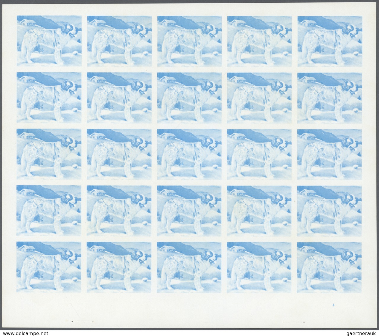 11066 Thematik: Tiere-Hunde / Animals-dogs: 1972. Sharjah. Progressive Proof (5 Phases) In Complete Sheets - Chiens