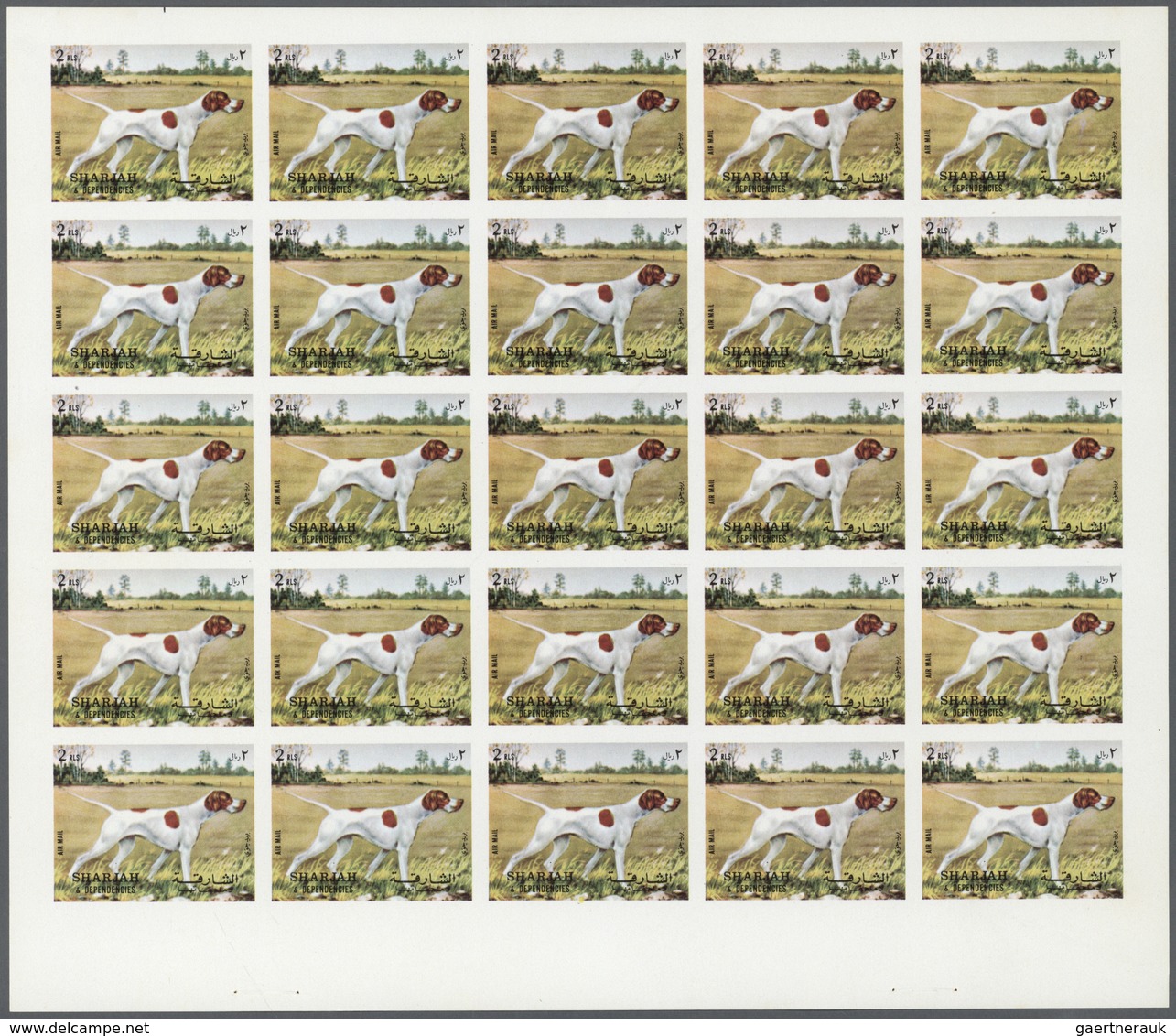 11067 Thematik: Tiere-Hunde / Animals-dogs: 1972. Sharjah. Progressive Proof (8 Phases) In Complete Sheets - Hunde