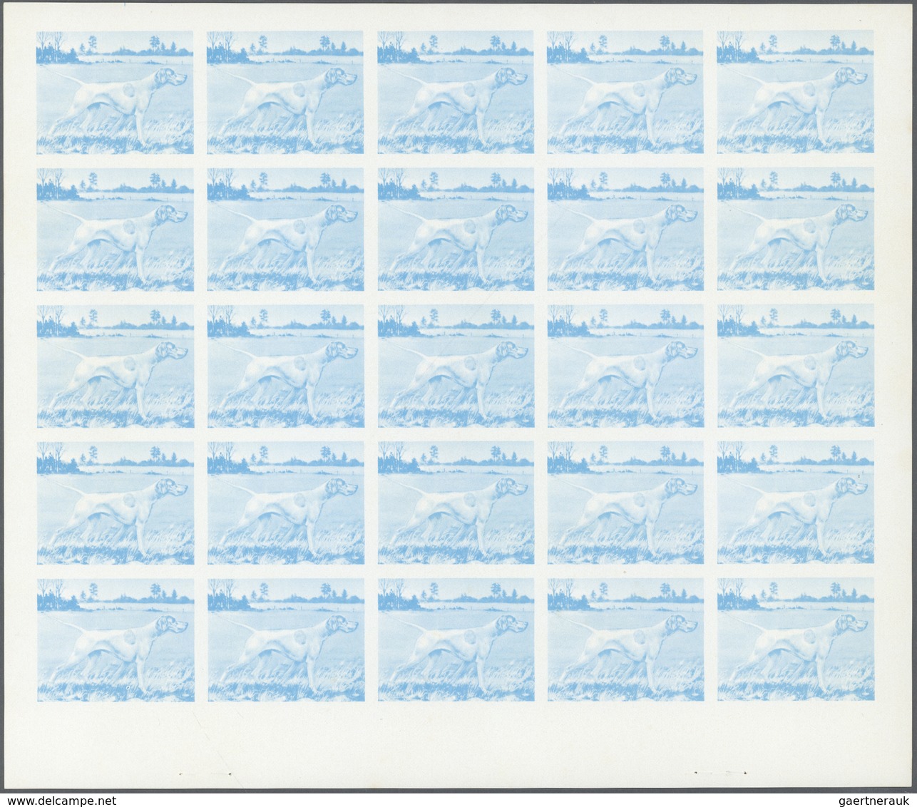 11067 Thematik: Tiere-Hunde / animals-dogs: 1972. Sharjah. Progressive proof (8 phases) in complete sheets