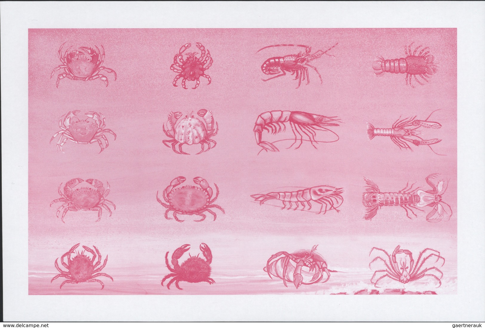11086 Thematik: Tiere-Meerestiere / animals-sea animals: 1996, Libya, Crustaceans, se-tenant sheet and sev