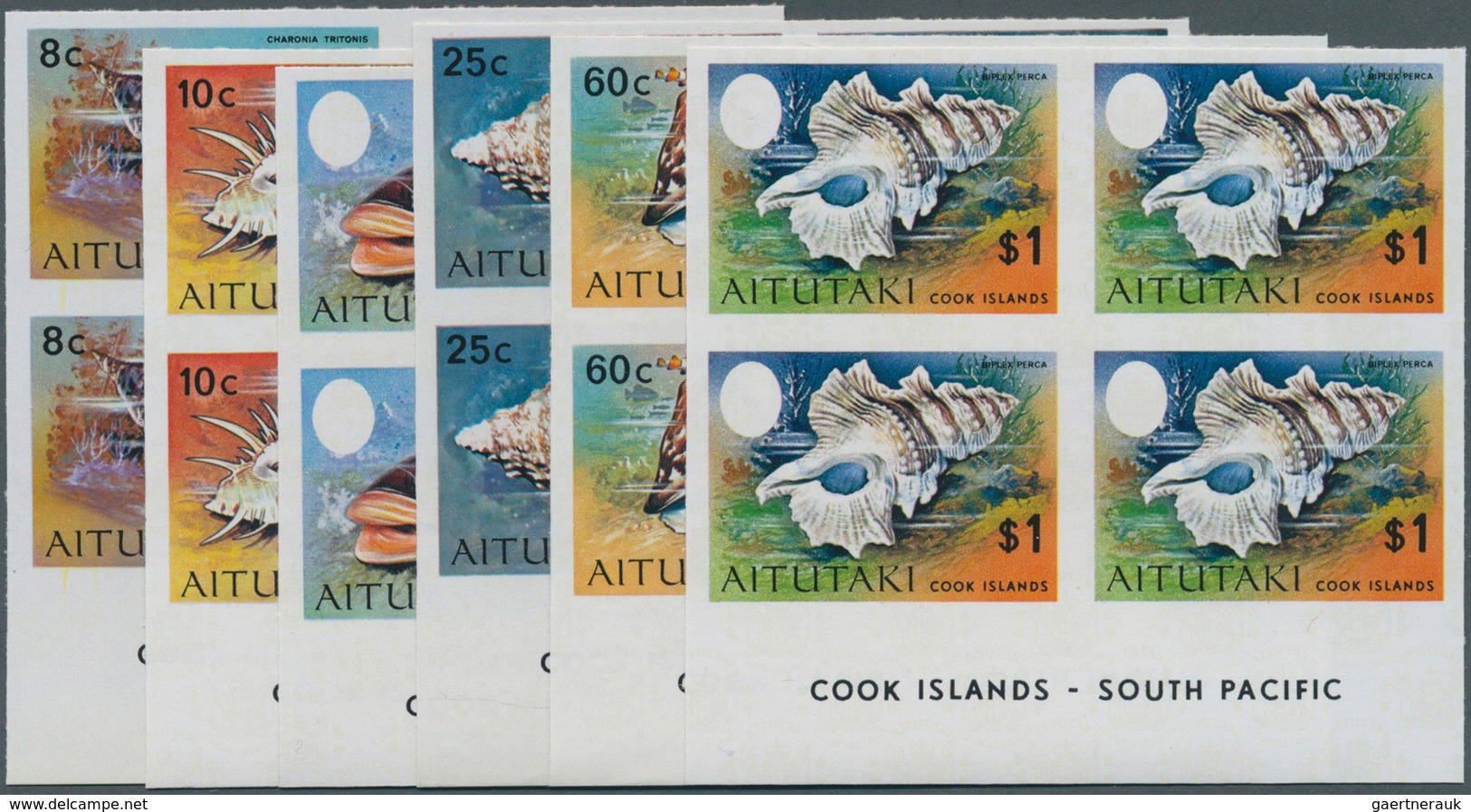 11088 Thematik: Tiere-Meerestiere-Muscheln / Animals-sea Animals-shells: 1974, AITUTAKI: Sea-shells Comple - Coquillages