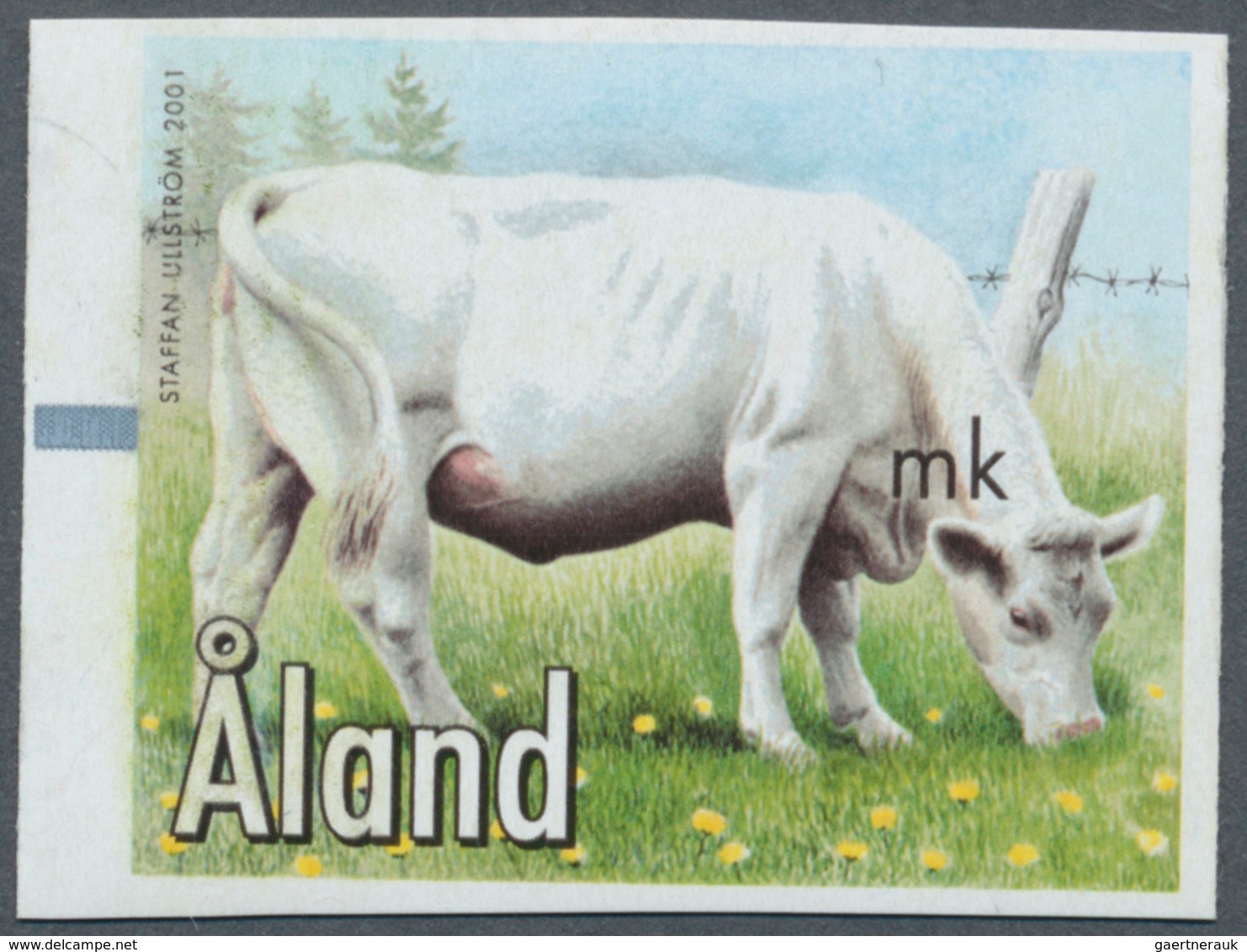 11094 Thematik: Tiere-Nutztiere / Animals-farm Animals: 2001, Aland Machine Labels, Design "Cow" Without I - Sonstige & Ohne Zuordnung