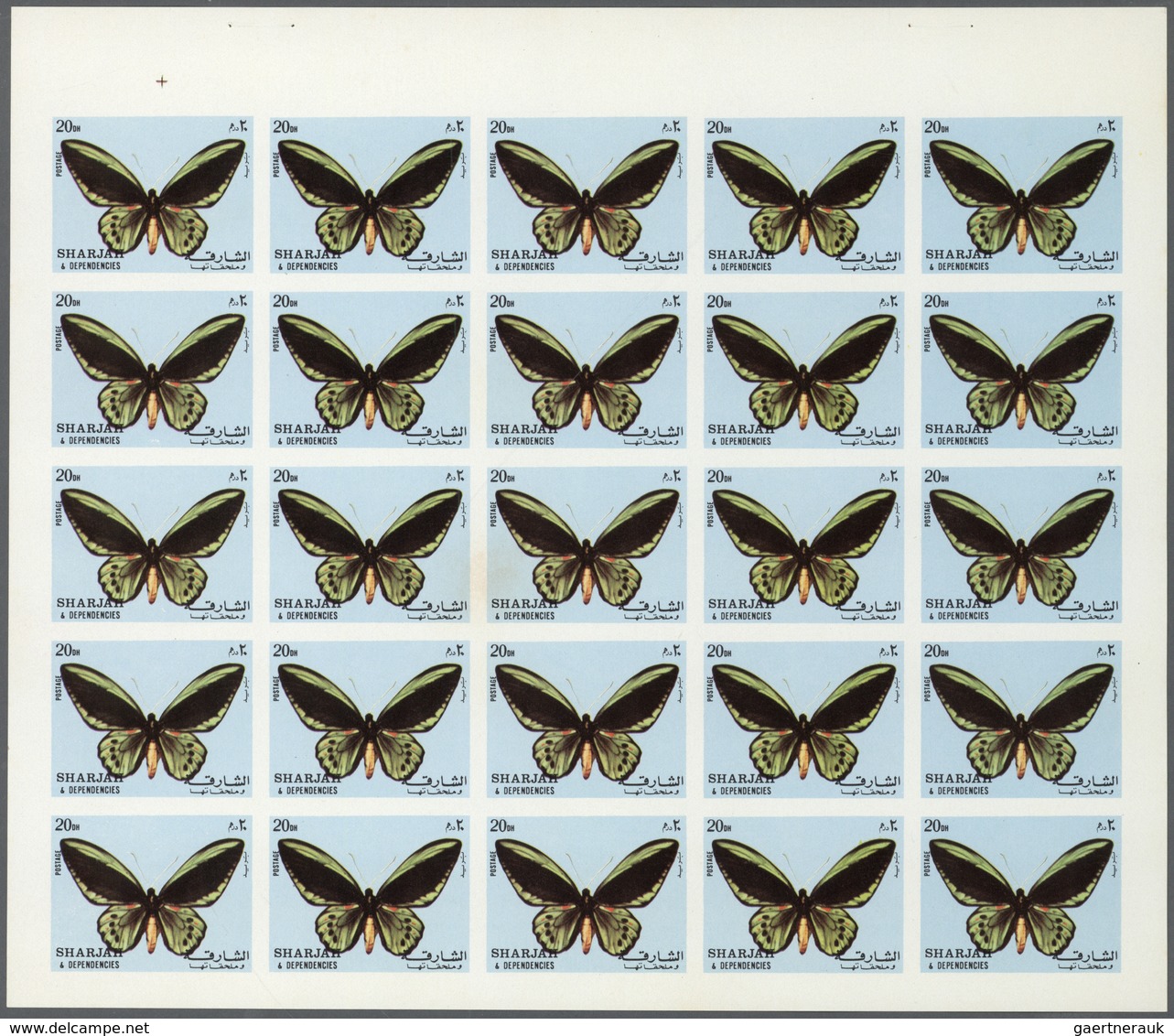 11118 Thematik: Tiere-Schmetterlinge / Animals-butterflies: 1972. Sharjah. Progressive Proof (7 Phases) In - Papillons