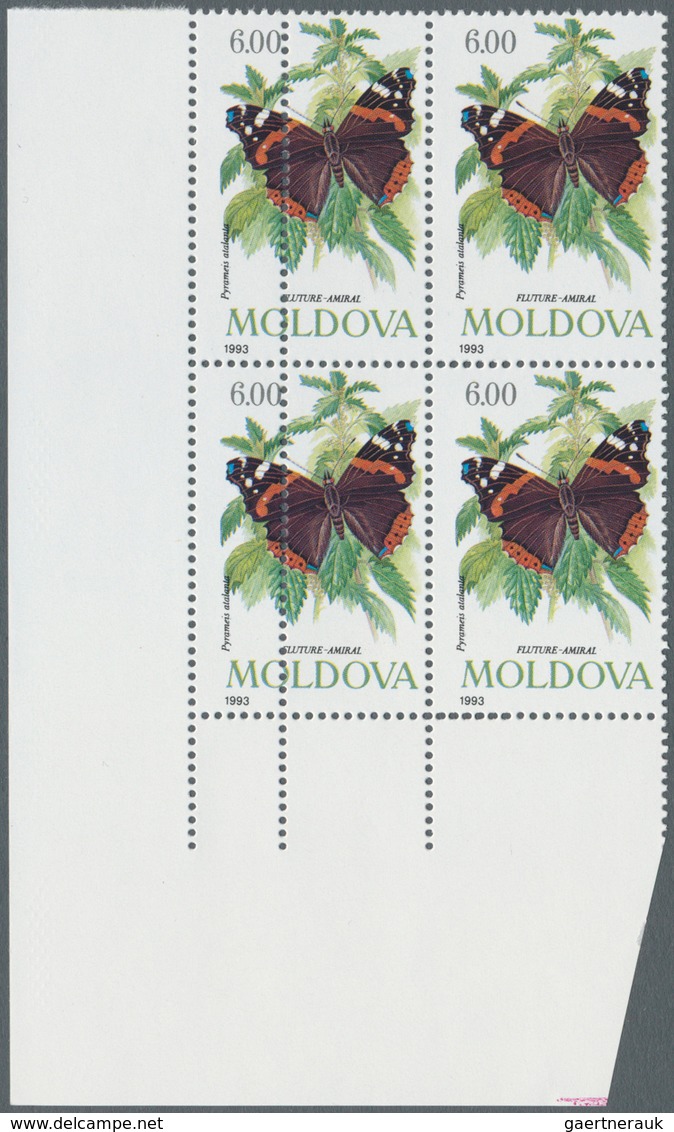 11125 Thematik: Tiere-Schmetterlinge / Animals-butterflies: 1993, MOLDOVA: Butterflies Three Different Sta - Papillons