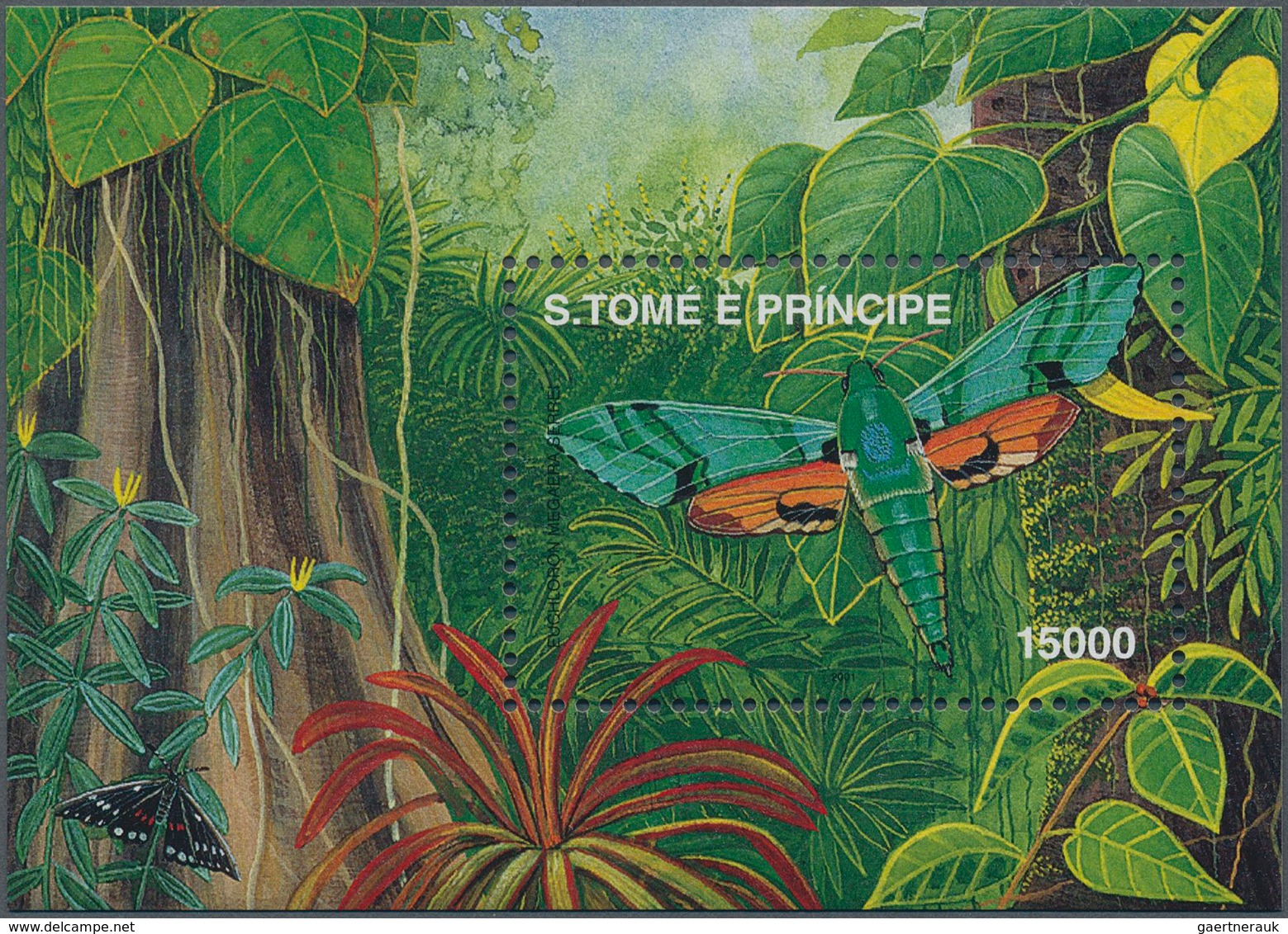 11130 Thematik: Tiere-Schmetterlinge / Animals-butterflies: 2001, SAO TOME E PRINCIPE: Native BUTTERFLIES - Farfalle