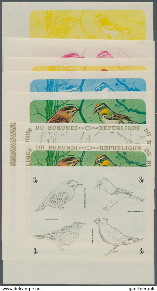 11146 Thematik: Tiere-Vögel / Animals-birds: 1970, Burundi, Troglodytes Troglodytes, Regulus Ignicapillus, - Sonstige & Ohne Zuordnung