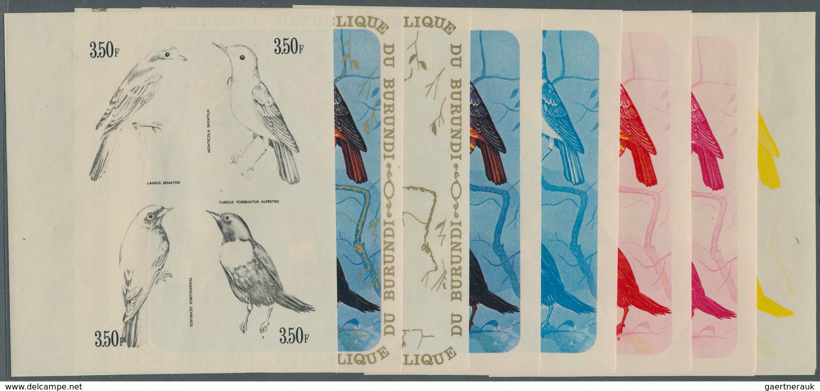 11147 Thematik: Tiere-Vögel / Animals-birds: 1970, Burundi, Lanius Senator, Monticola Saxatilis, Phoenicur - Sonstige & Ohne Zuordnung