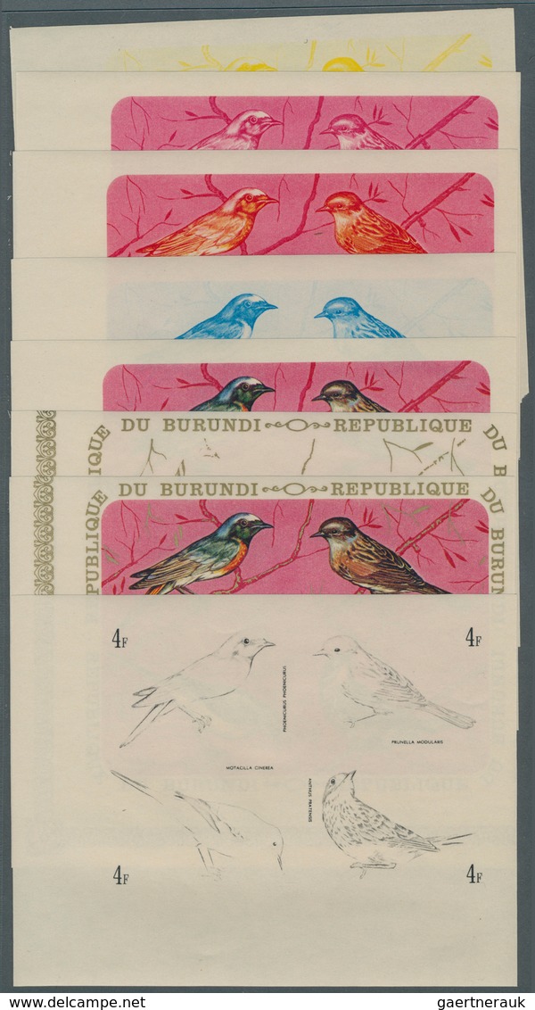 11148 Thematik: Tiere-Vögel / Animals-birds: 1970, Burundi, Phoenicurus Phoenicurus, Prunella Modularis, M - Autres & Non Classés