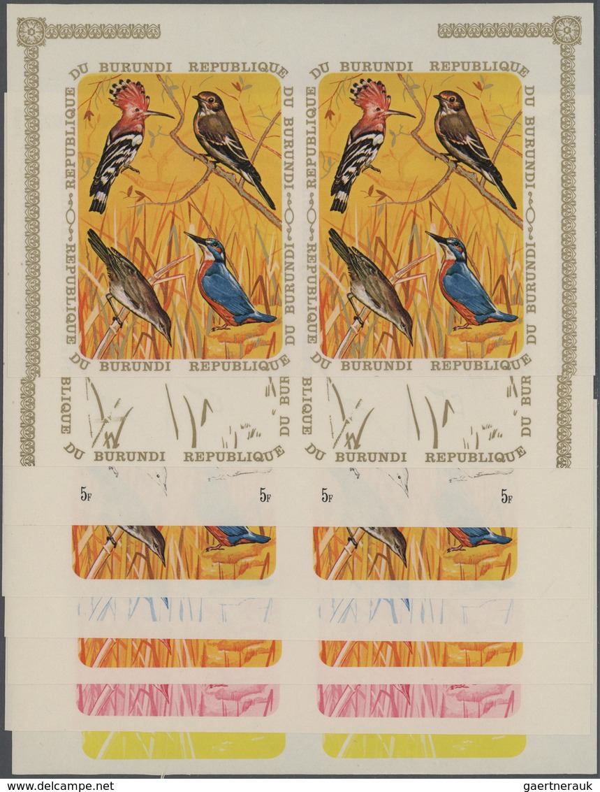 11149 Thematik: Tiere-Vögel / Animals-birds: 1970, Burundi, Upupa Epops, Ficedula Hypoleuca, Acrocephalus - Sonstige & Ohne Zuordnung