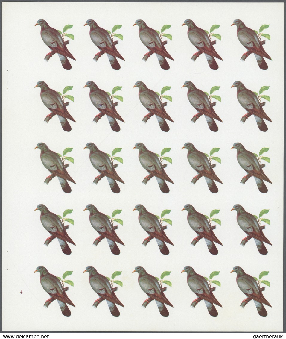 11153 Thematik: Tiere-Vögel / Animals-birds: 1972. Sharjah. Progressive Proof (6 Phases) In Complete Sheet - Altri & Non Classificati