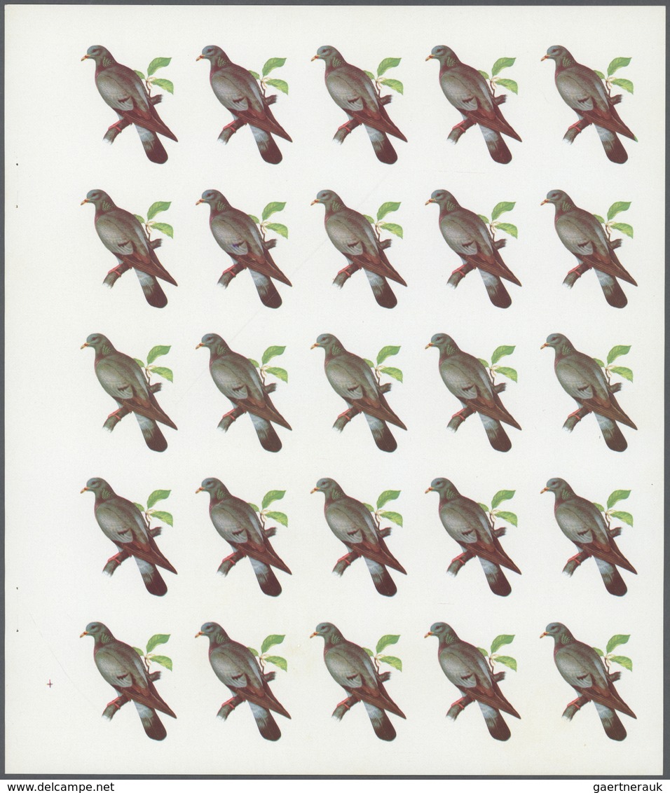 11153 Thematik: Tiere-Vögel / Animals-birds: 1972. Sharjah. Progressive Proof (6 Phases) In Complete Sheet - Autres & Non Classés
