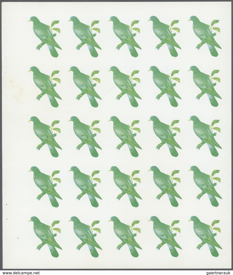 11153 Thematik: Tiere-Vögel / Animals-birds: 1972. Sharjah. Progressive Proof (6 Phases) In Complete Sheet - Altri & Non Classificati