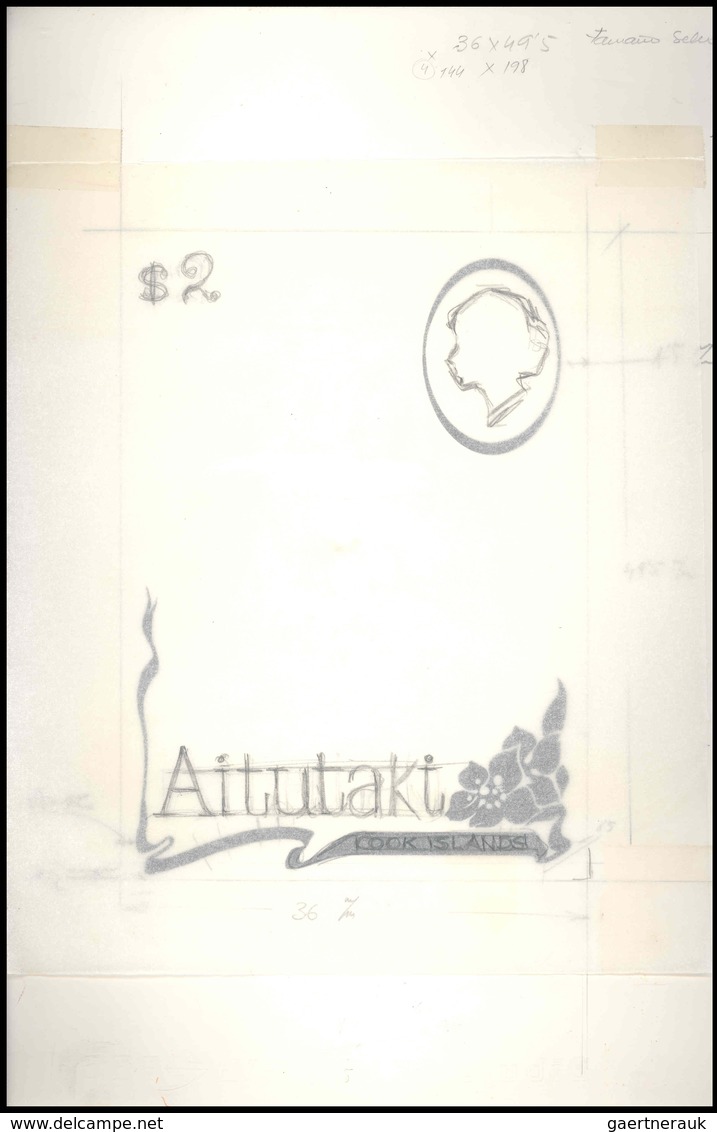11168 Thematik: Tiere-Vögel / Animals-birds: 1981, Aitutaki, BIRDS, 3 Different Sketches For The Overlay F - Sonstige & Ohne Zuordnung