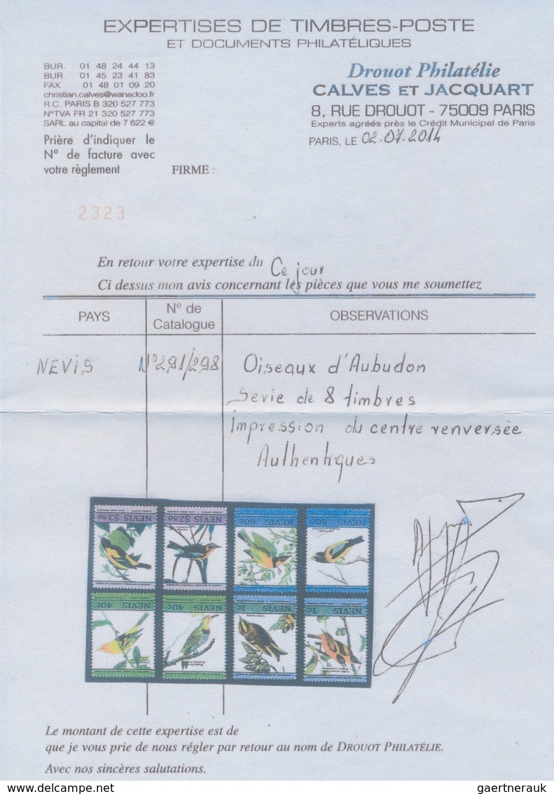 11175 Thematik: Tiere-Vögel / Animals-birds: 1985, Nevis. Complete BIRD Series (8 Values) In 4 Double Pair - Sonstige & Ohne Zuordnung