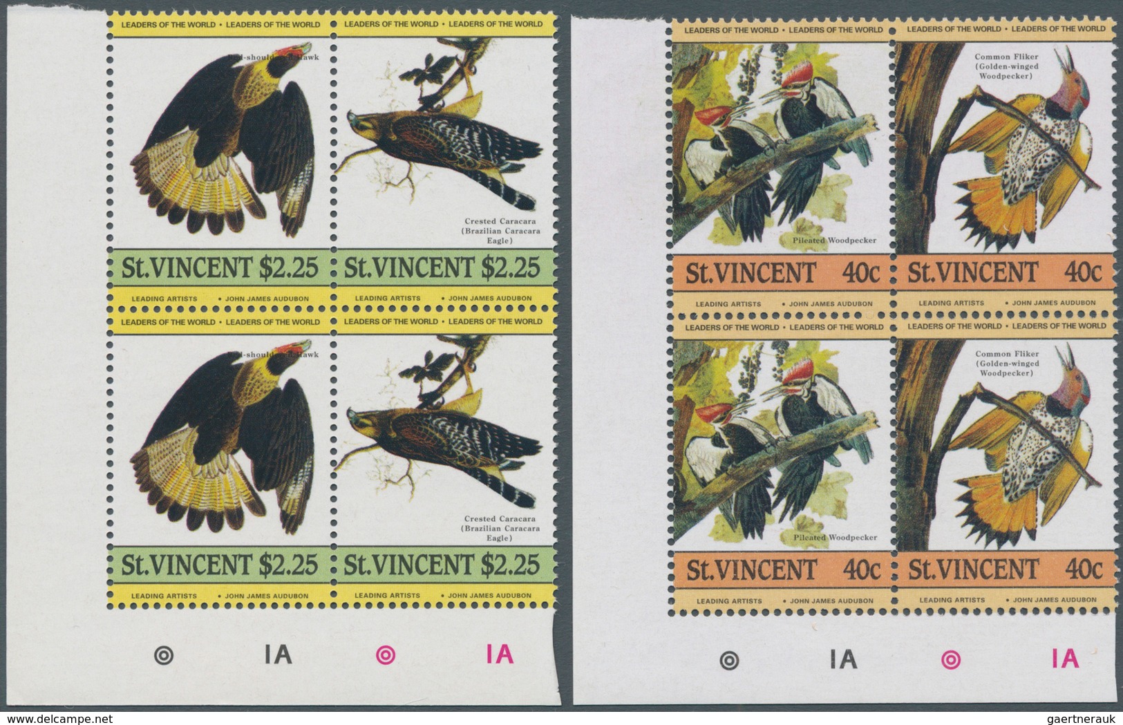 11176 Thematik: Tiere-Vögel / Animals-birds: 1985, St. Vincent. Complete BIRD Series (8 Values) In 4 Doubl - Autres & Non Classés