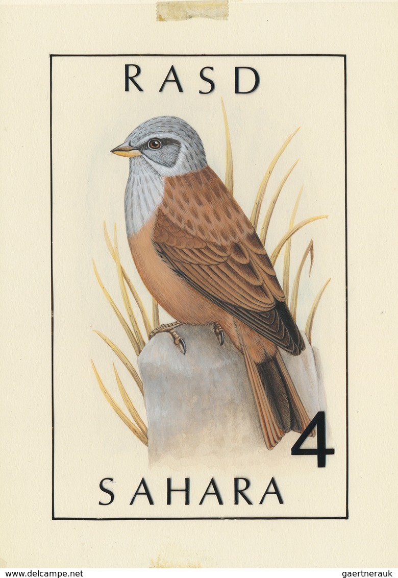 11179 Thematik: Tiere-Vögel / Animals-birds: 1985 (ca.), WEST SAHARA: Prepared But UNISSUED Set Of Five BI - Autres & Non Classés